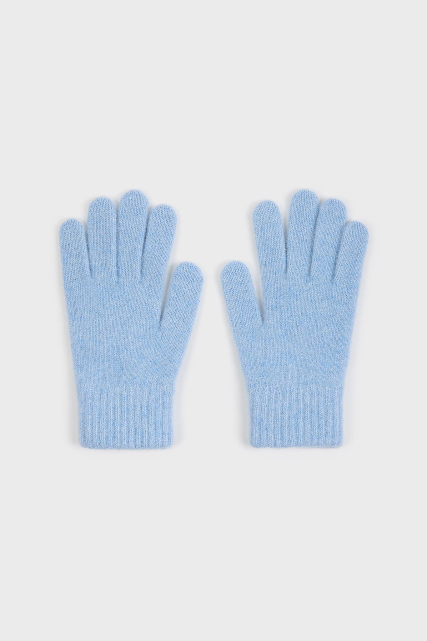 Light blue wool blend gloves_1