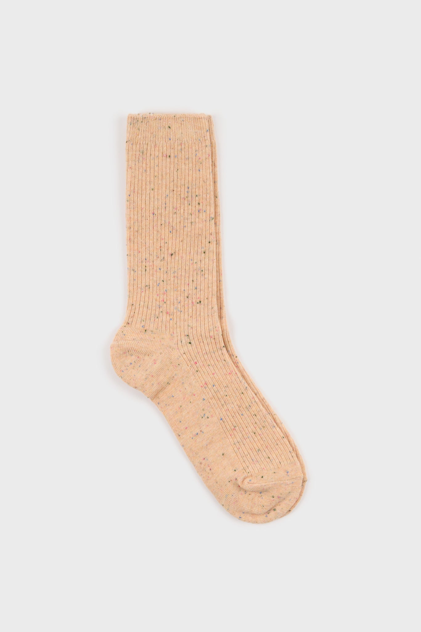 Pastel rainbow fleck ribbed socks - Set of 5_6