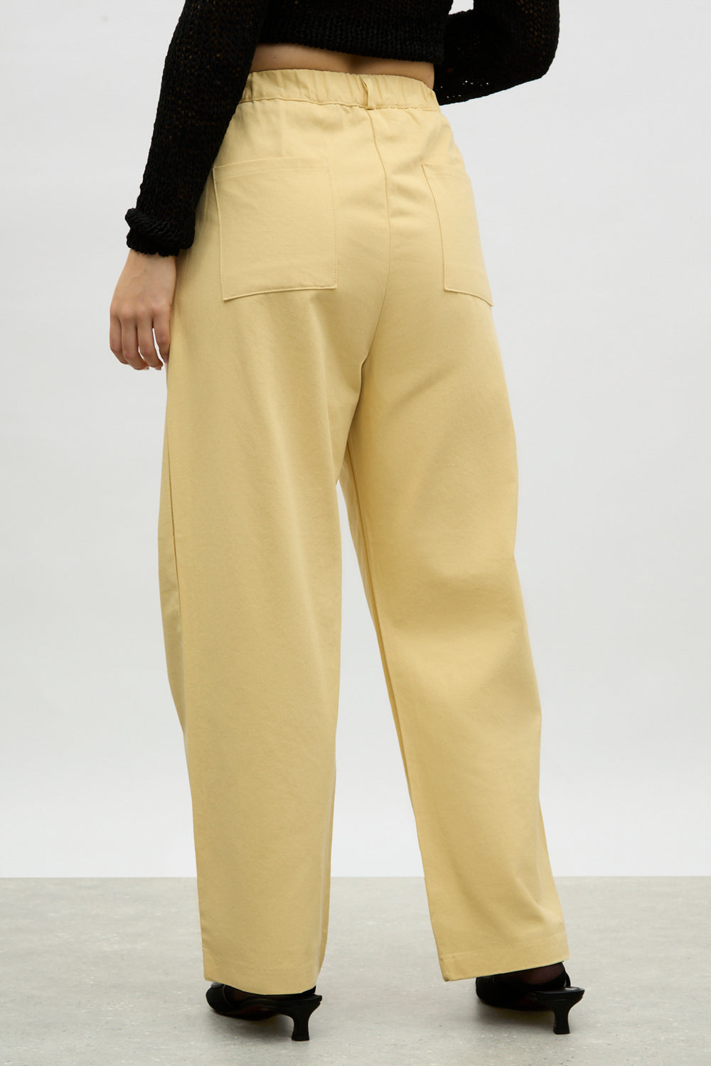 Light yellow double pleat trousers_2