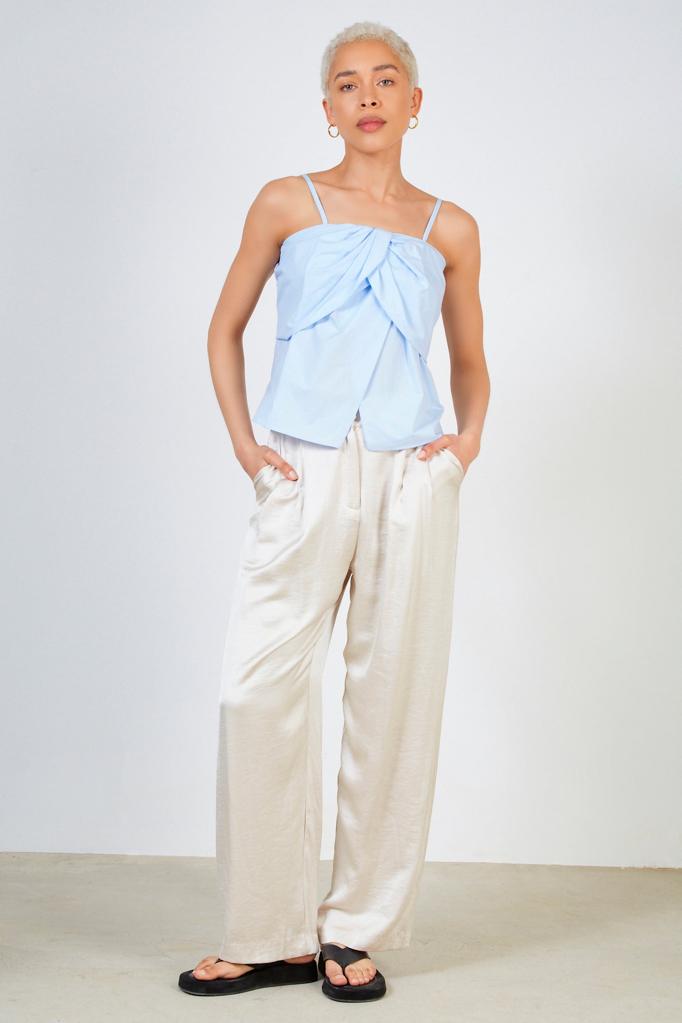 Light blue cross panel thin strap tank_3
