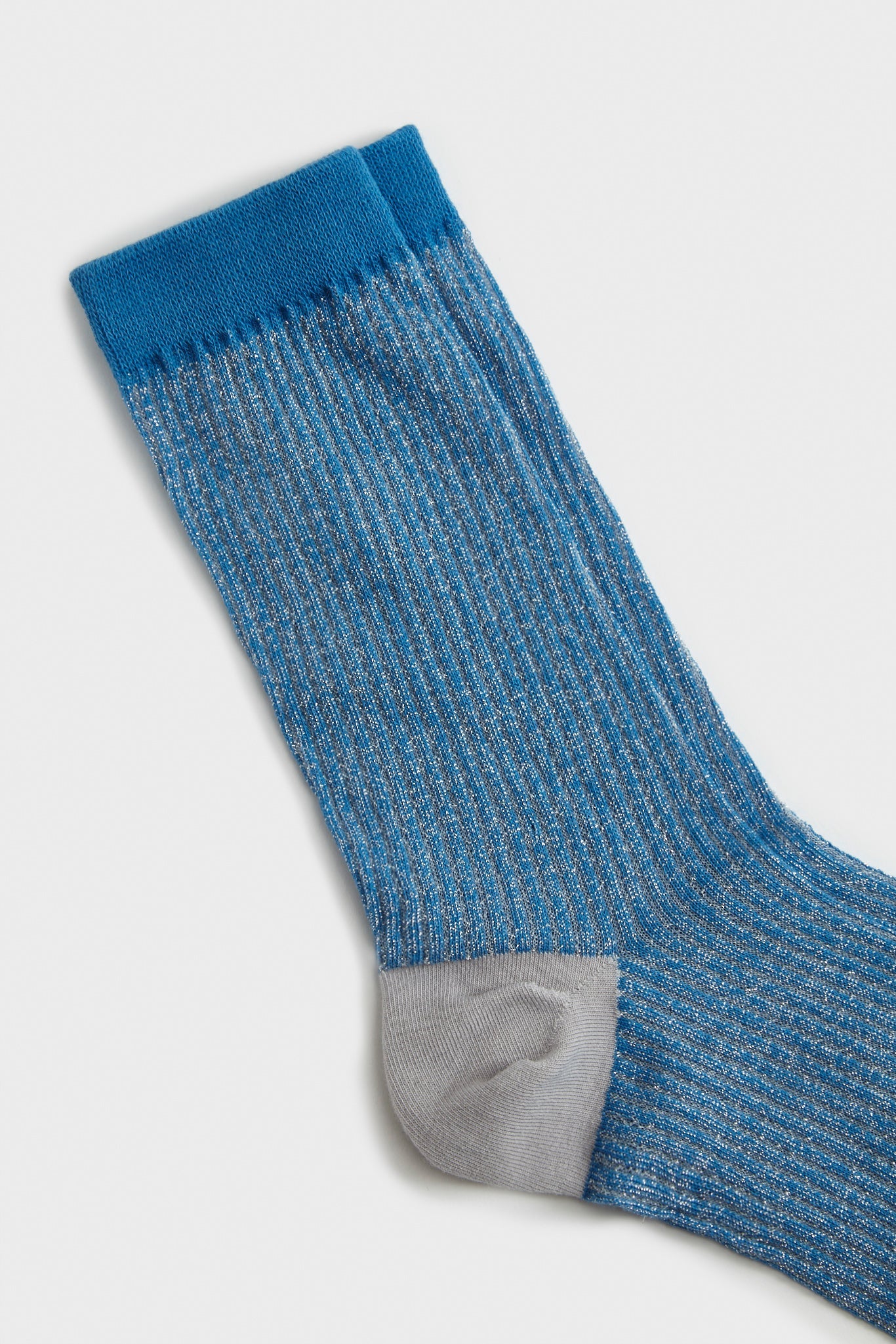 Light blue glitter striped multicolour socks_3