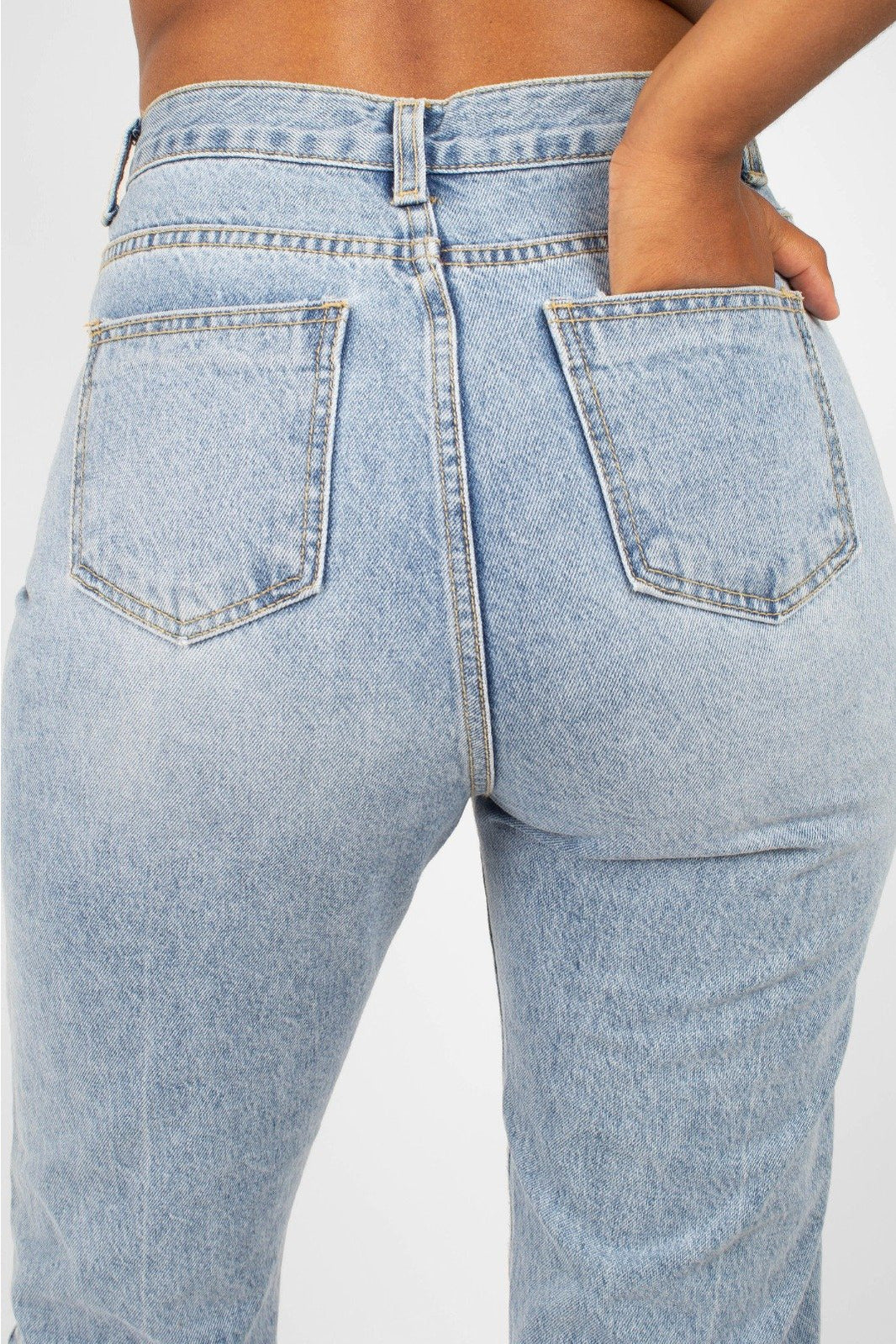 Light blue high waist mom jeans_2