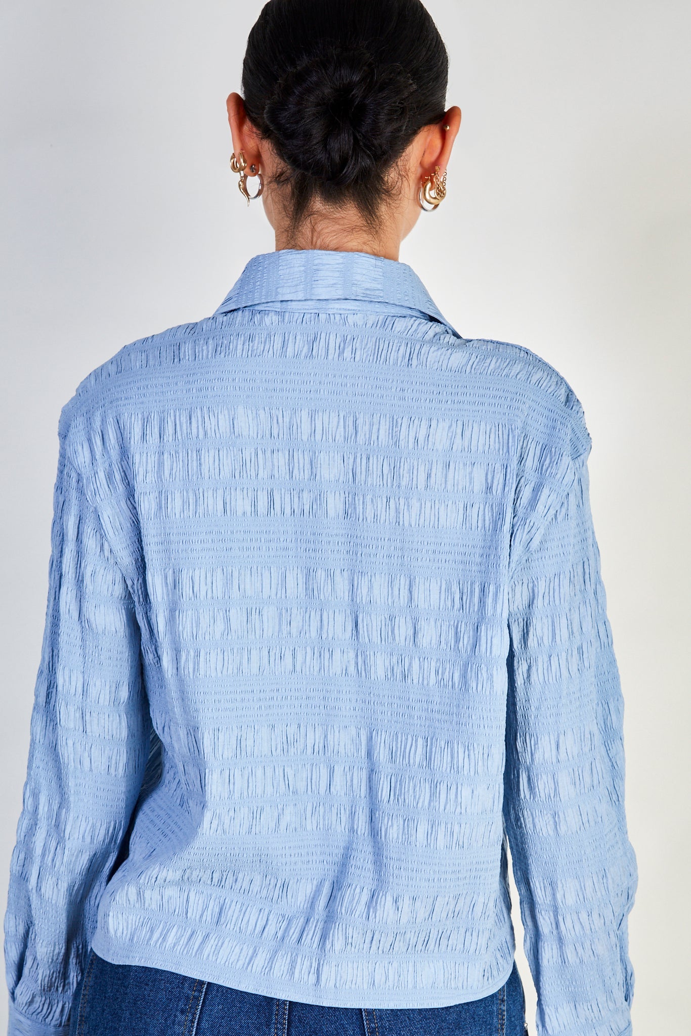 Light blue textured shirt blouse_3