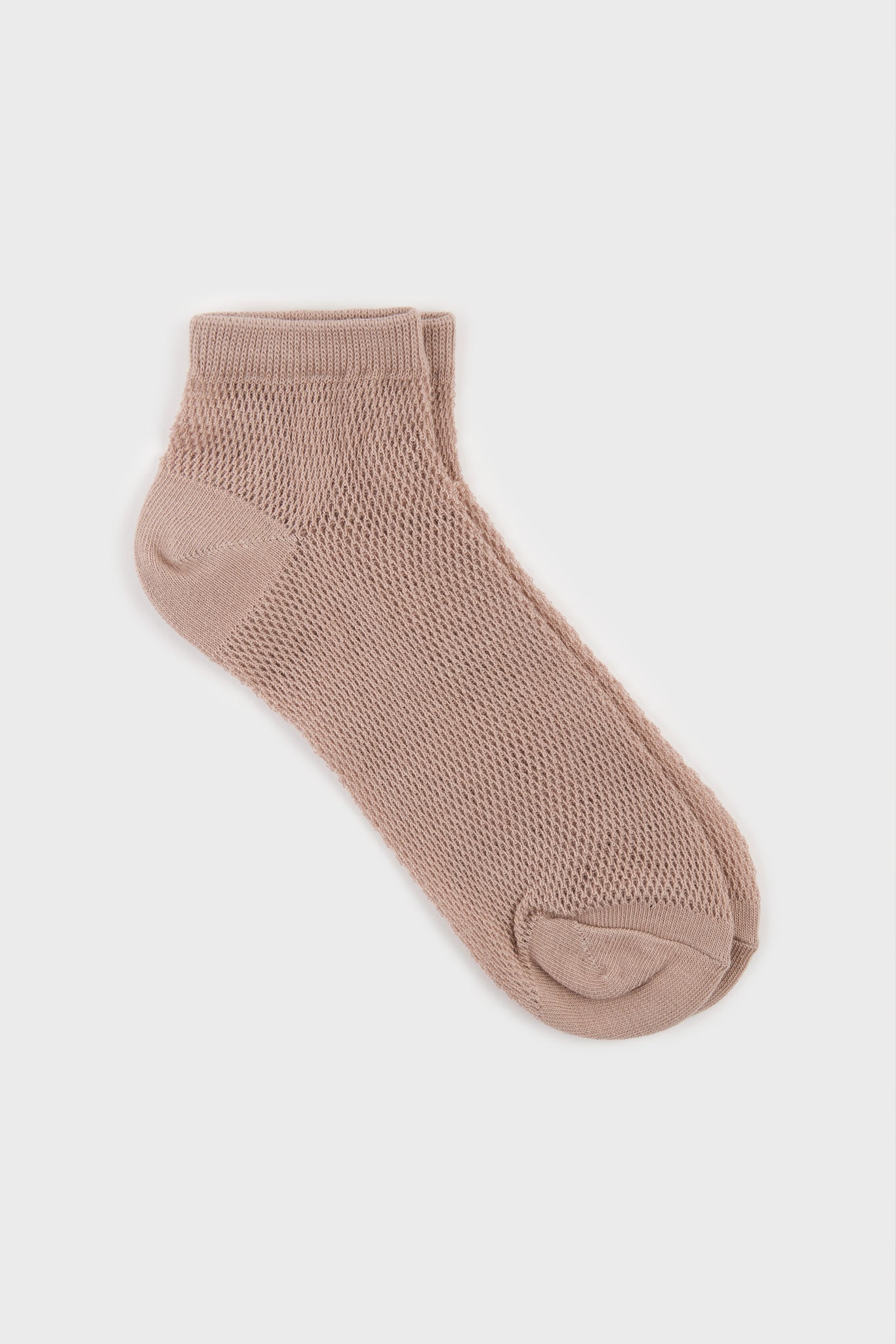 Light brown mesh ankle socks_2