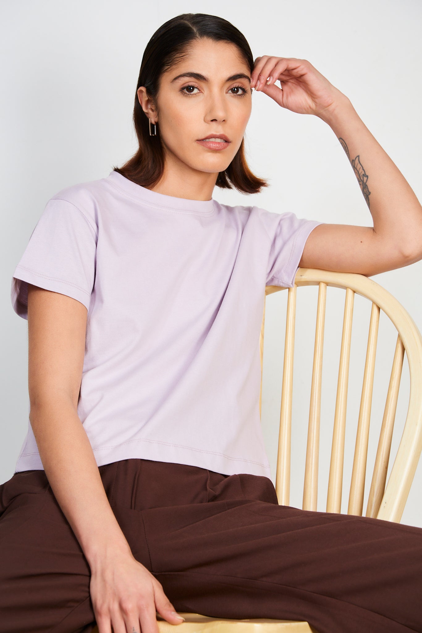 Lilac crew neck t-shirt_5