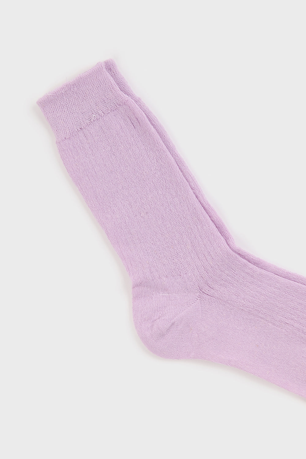 Lilac linen blend ribbed socks_2