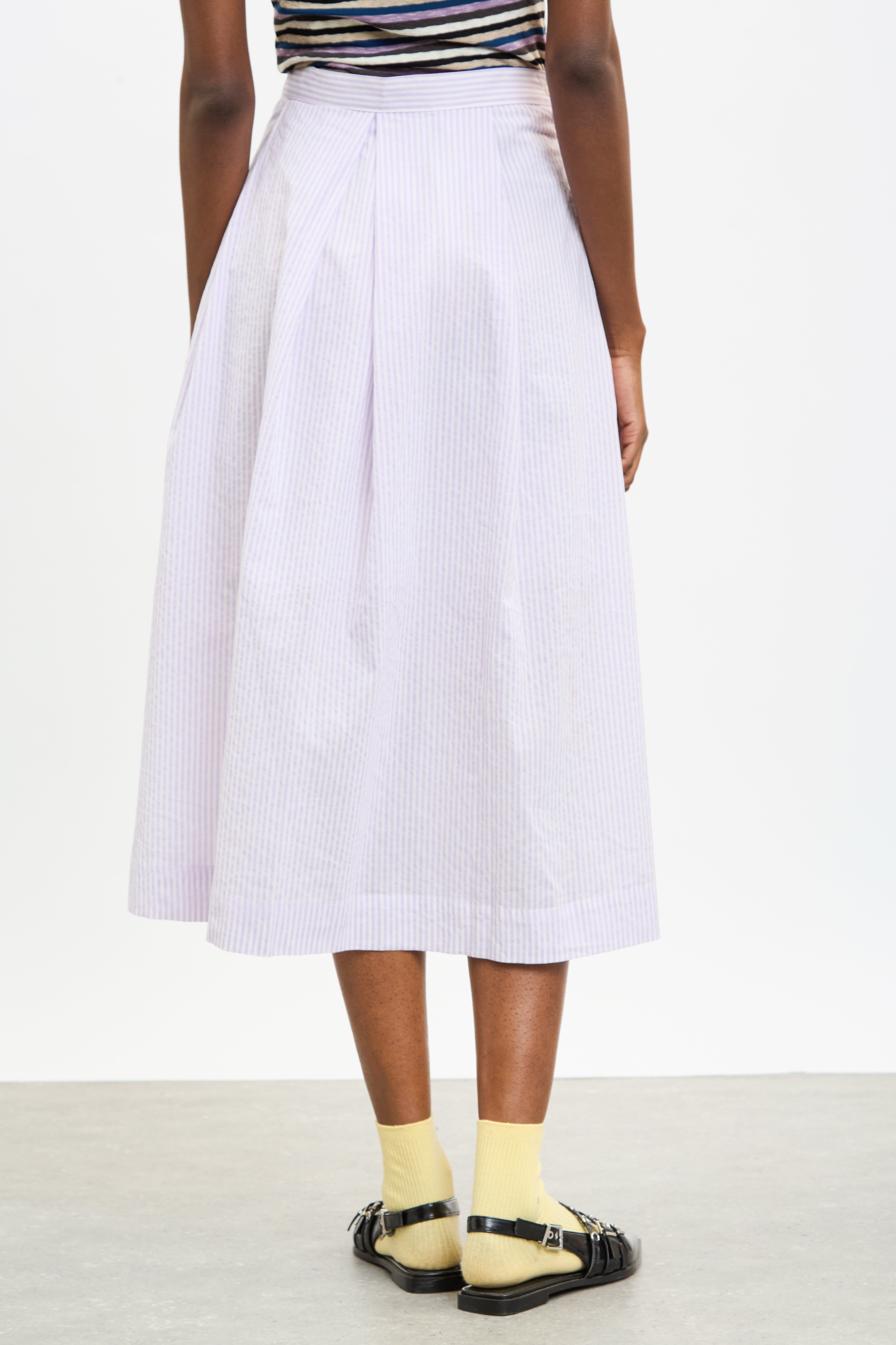 Lilac seersucker pleated skirt_2