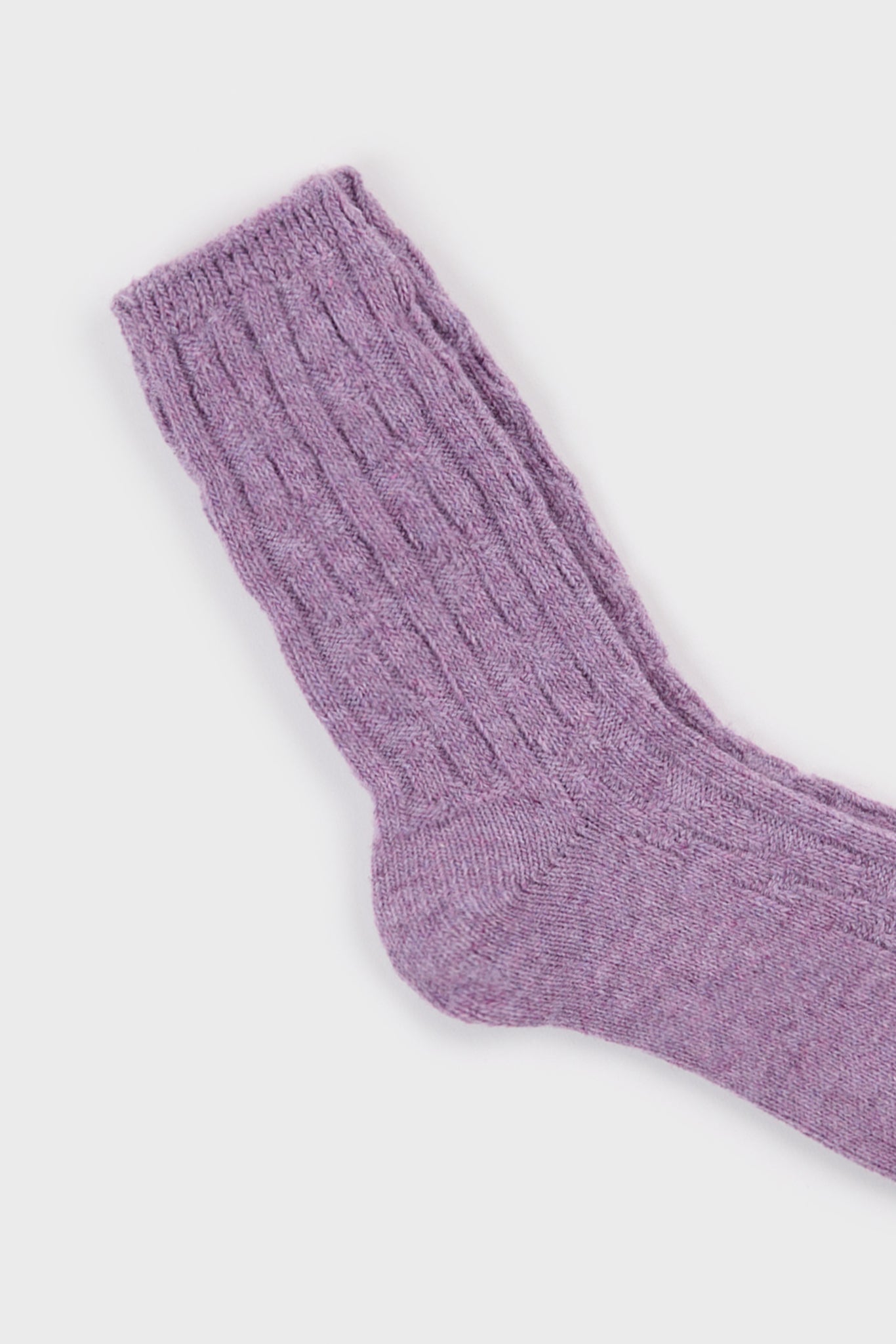 Lilac wool blend ribbed socks_2