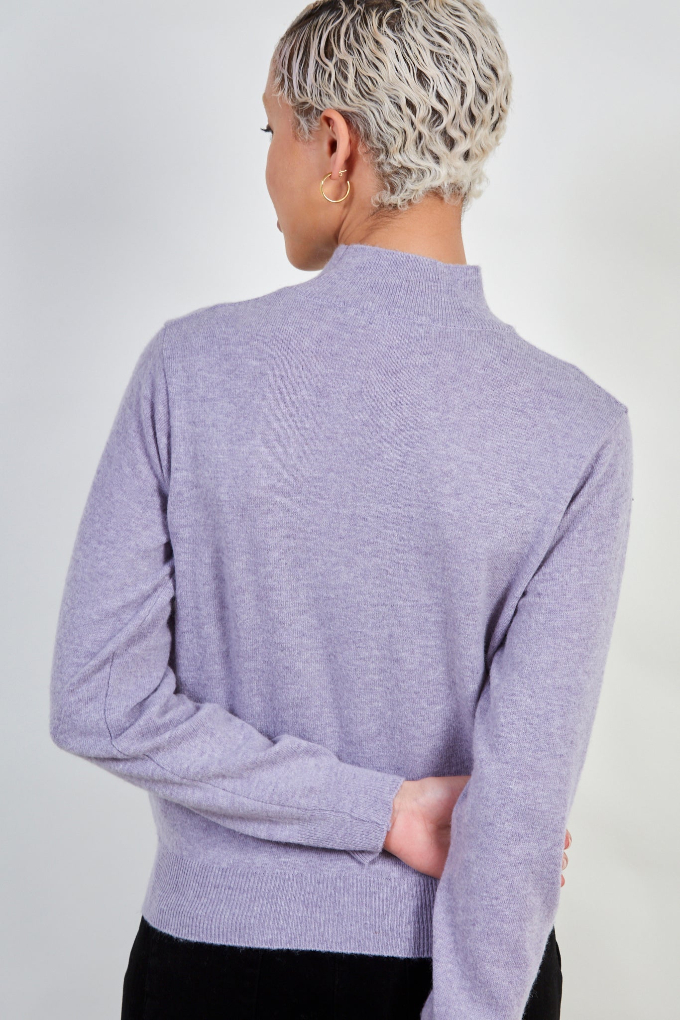 Lilac alpaca blend mock neck knit top_3
