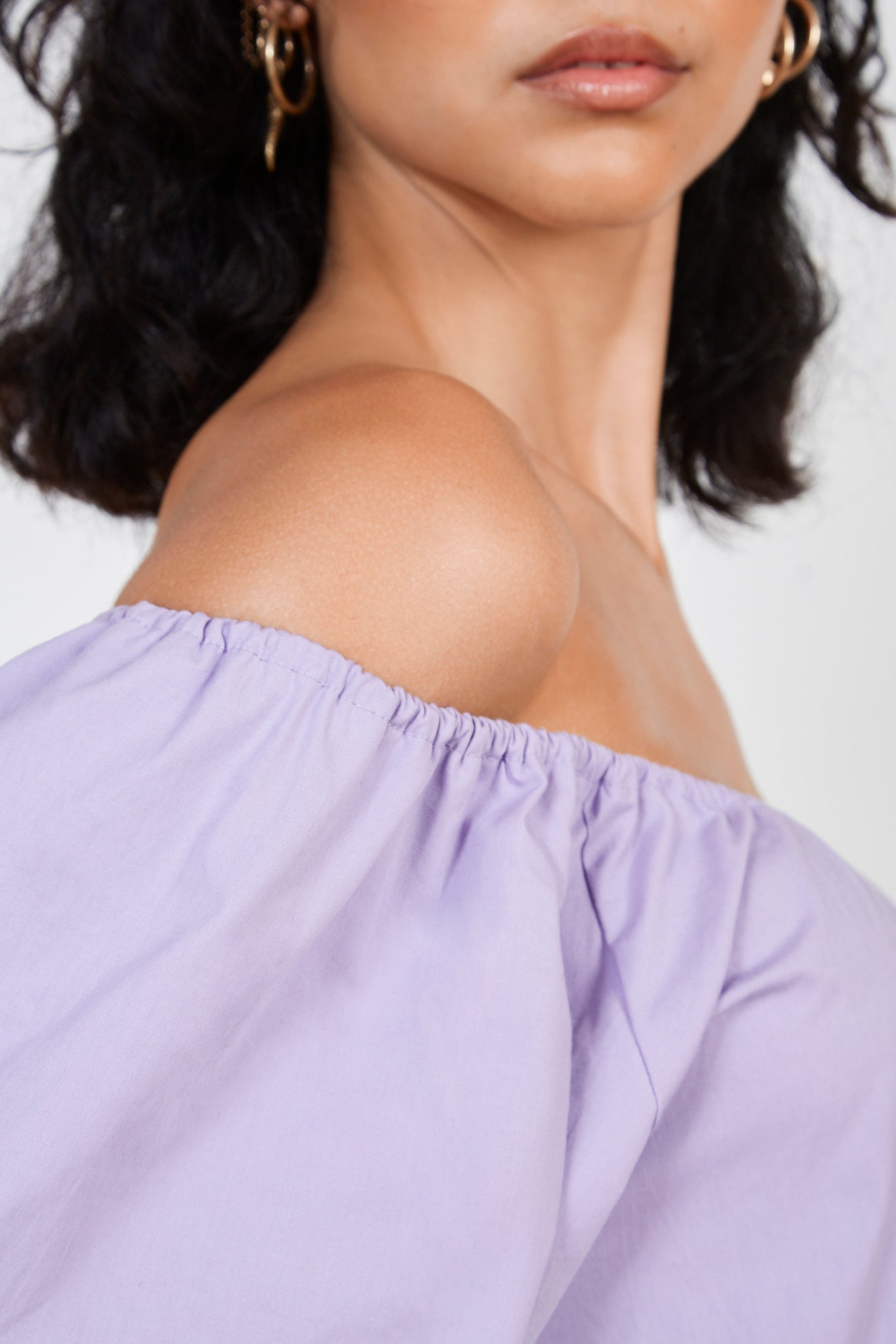 Lilac giant puff sleeve dress_4