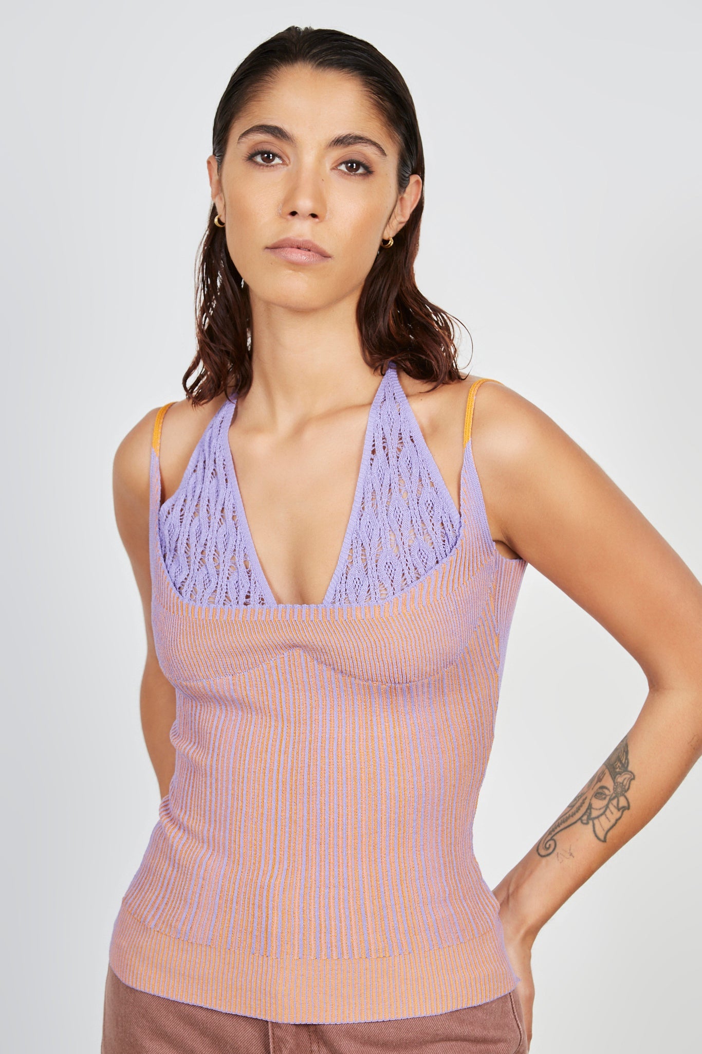 Lilac halter strap ribbed tank_1