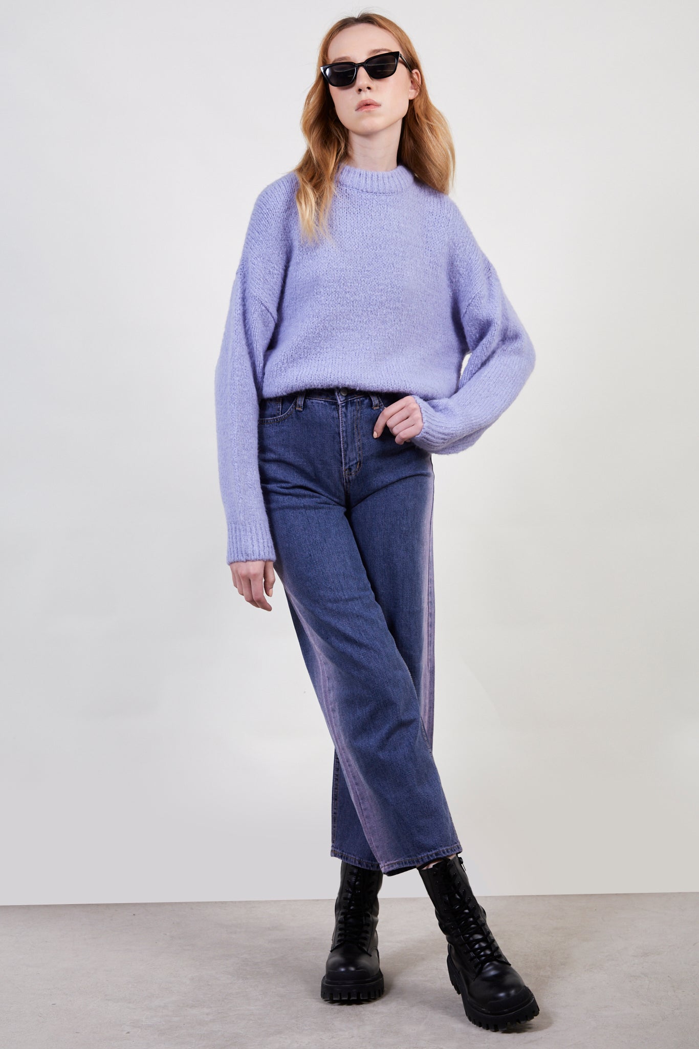 Lilac oversized crew neck jumper_3