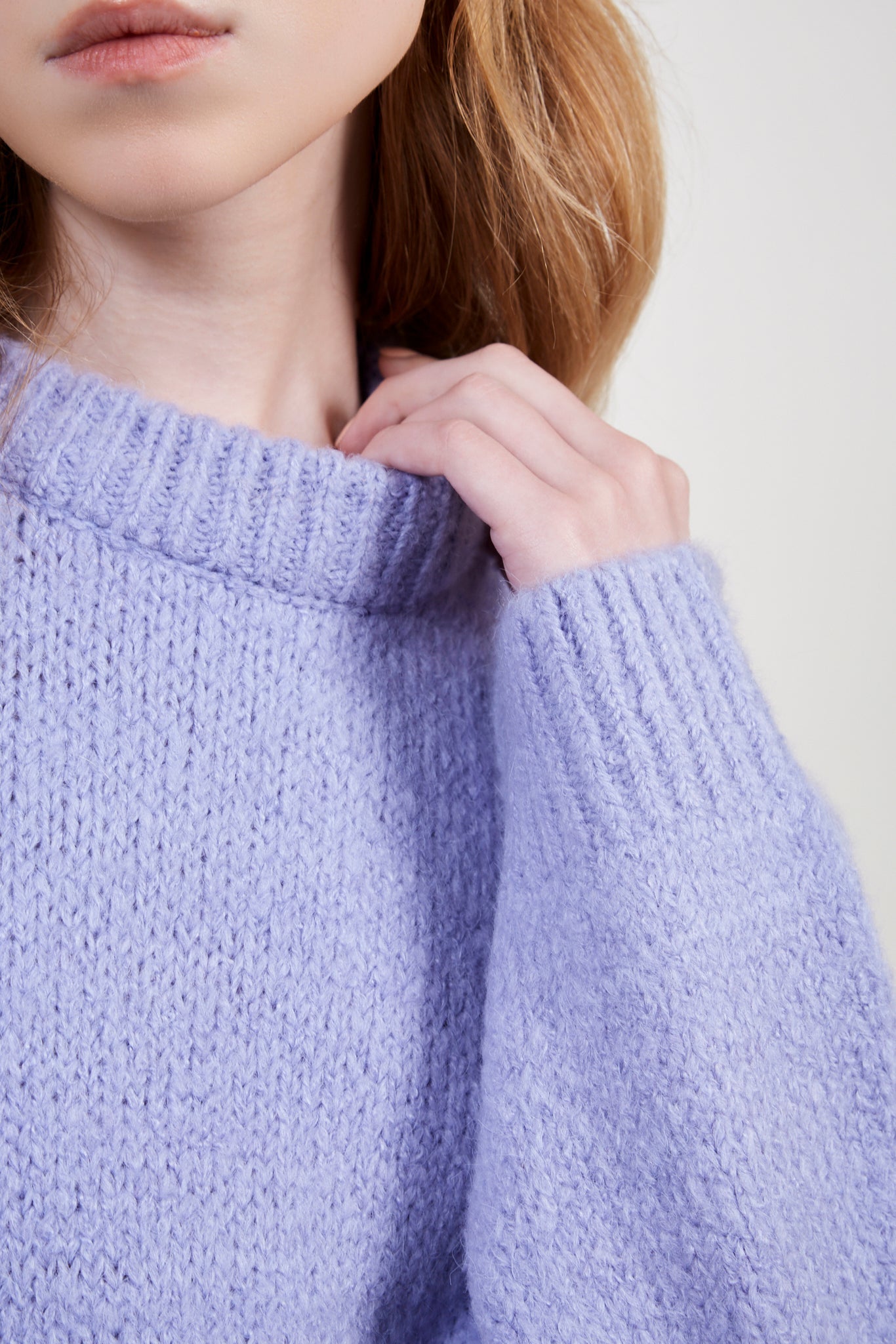 Lilac oversized crew neck jumper_4