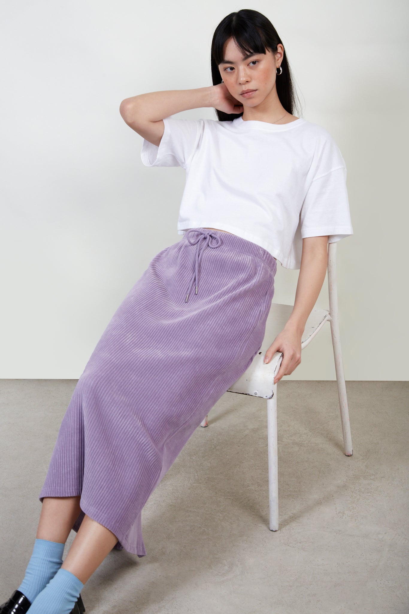 Lilac ribbed velvet skirt_5