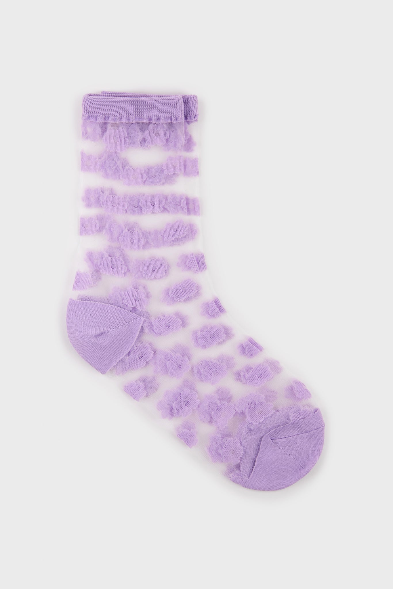 Lilac sheer tiny flower socks_3