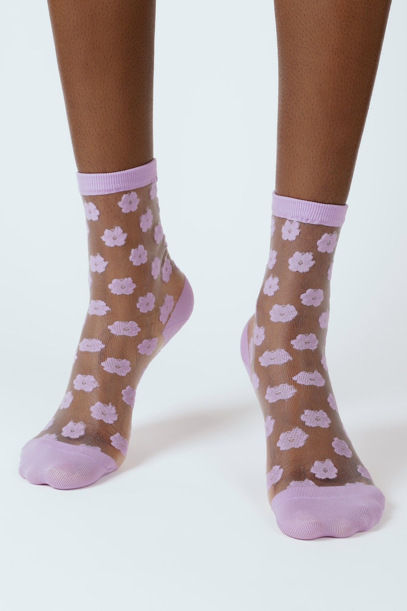Lilac sheer tiny flower socks_2