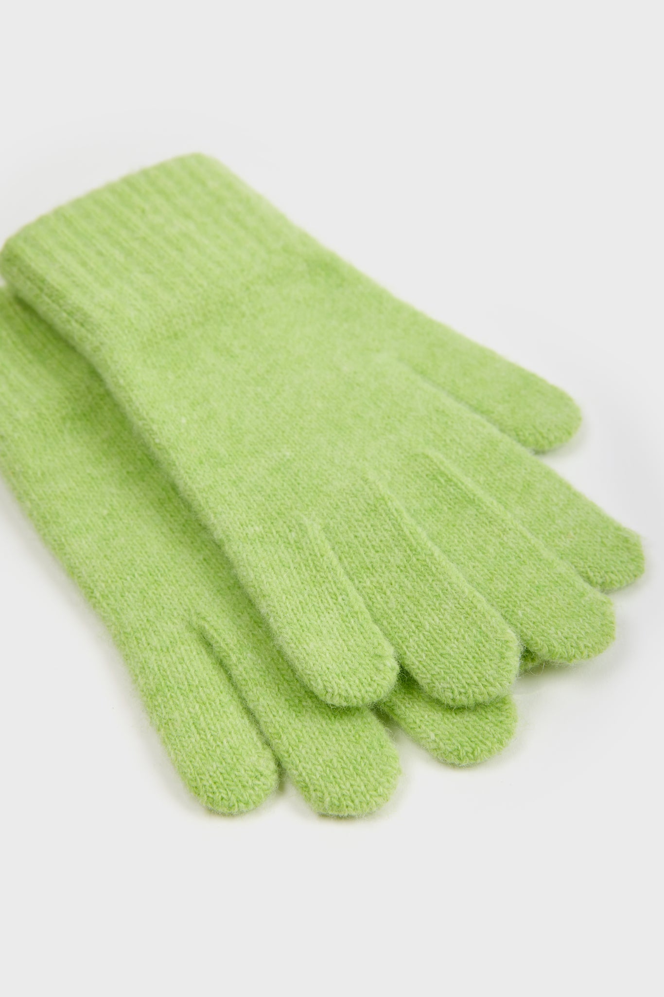 Lime green wool blend gloves_4