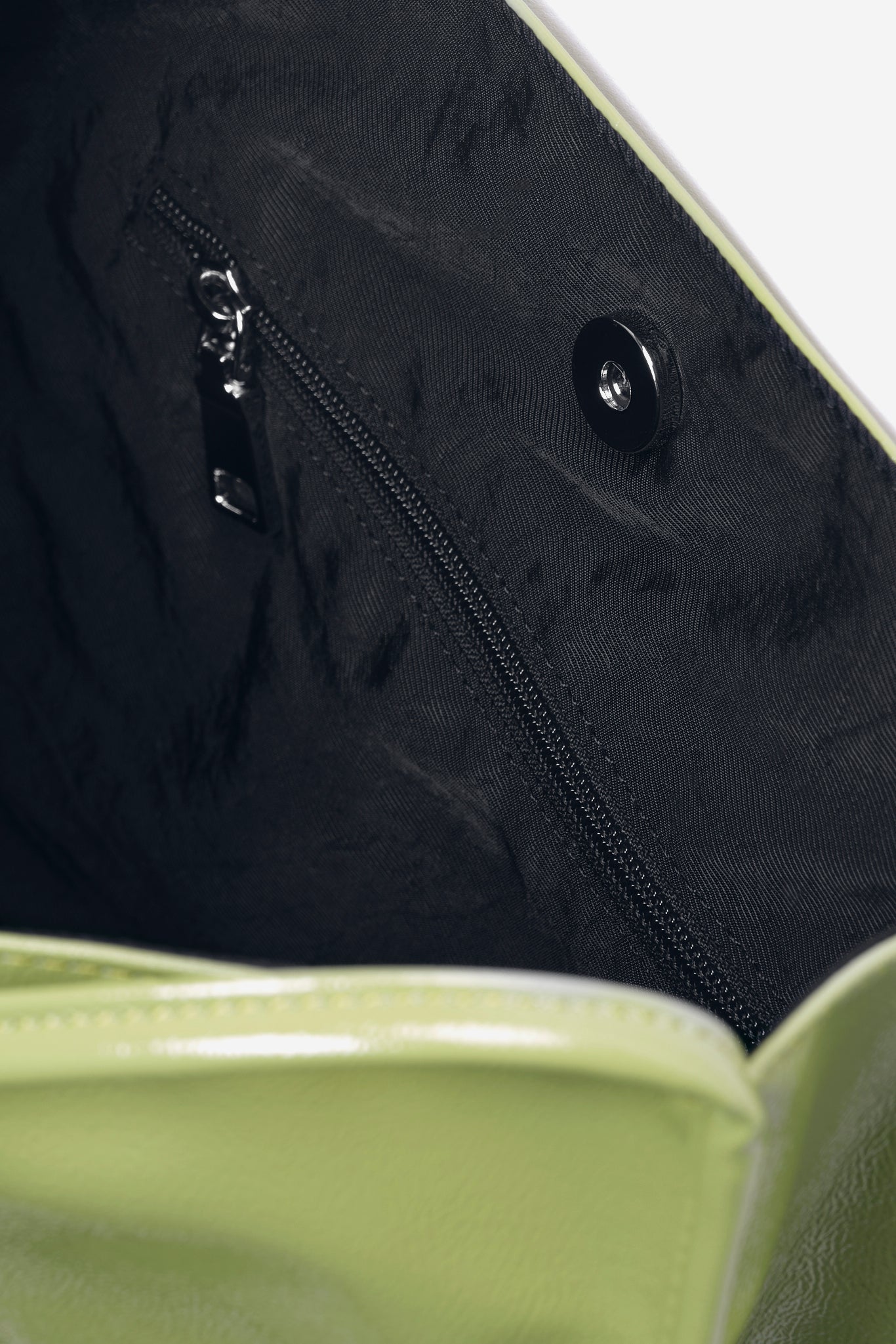 Lime green high shine PVC tote bag_3