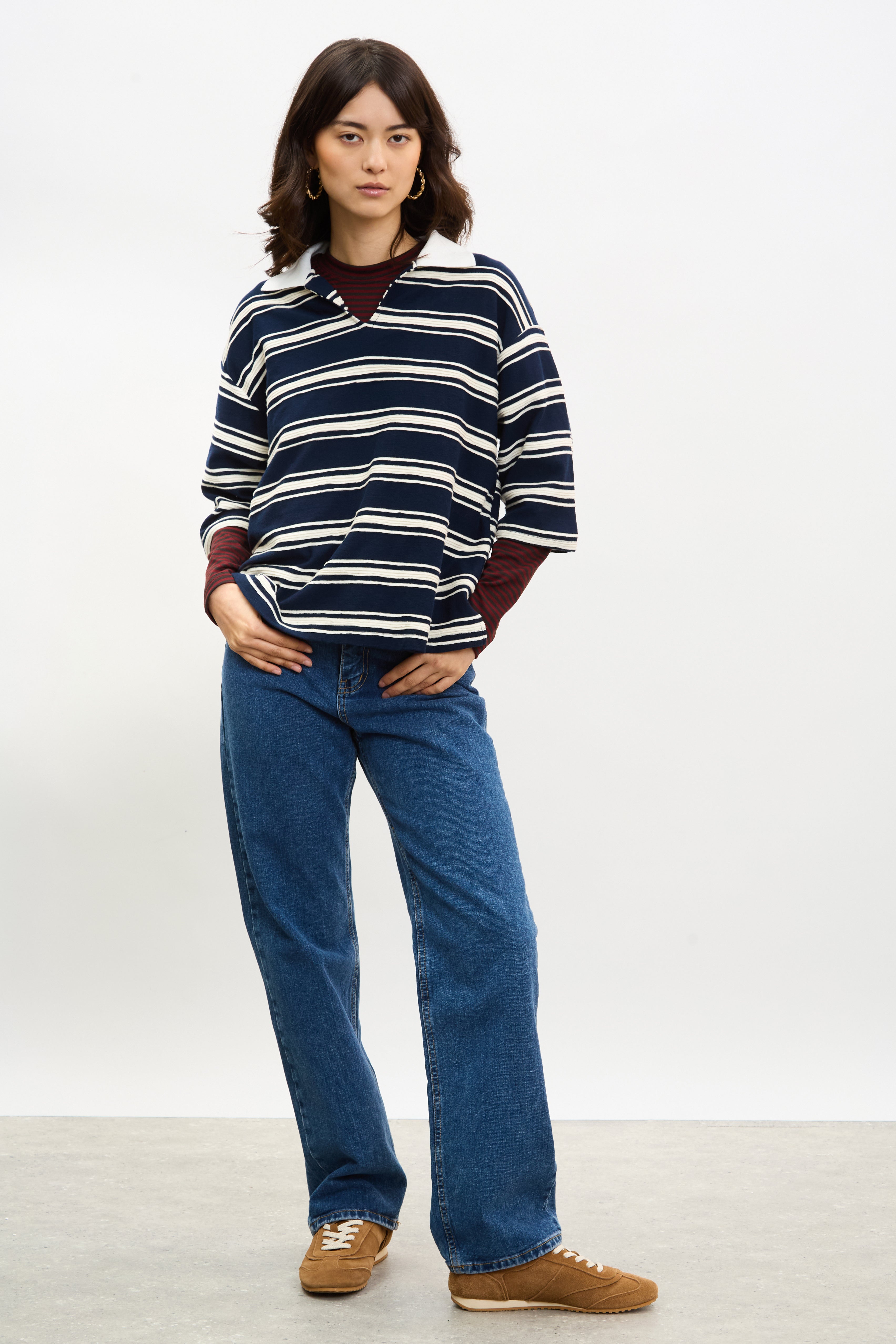 Mid blue baggy straight leg jeans_4
