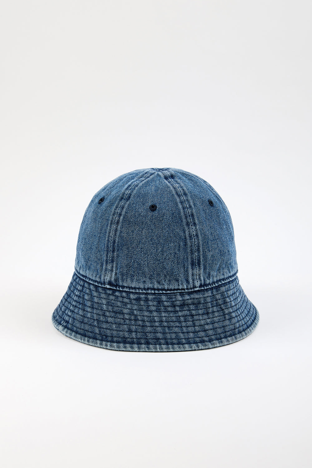 Mid blue denim round bucket hat_1