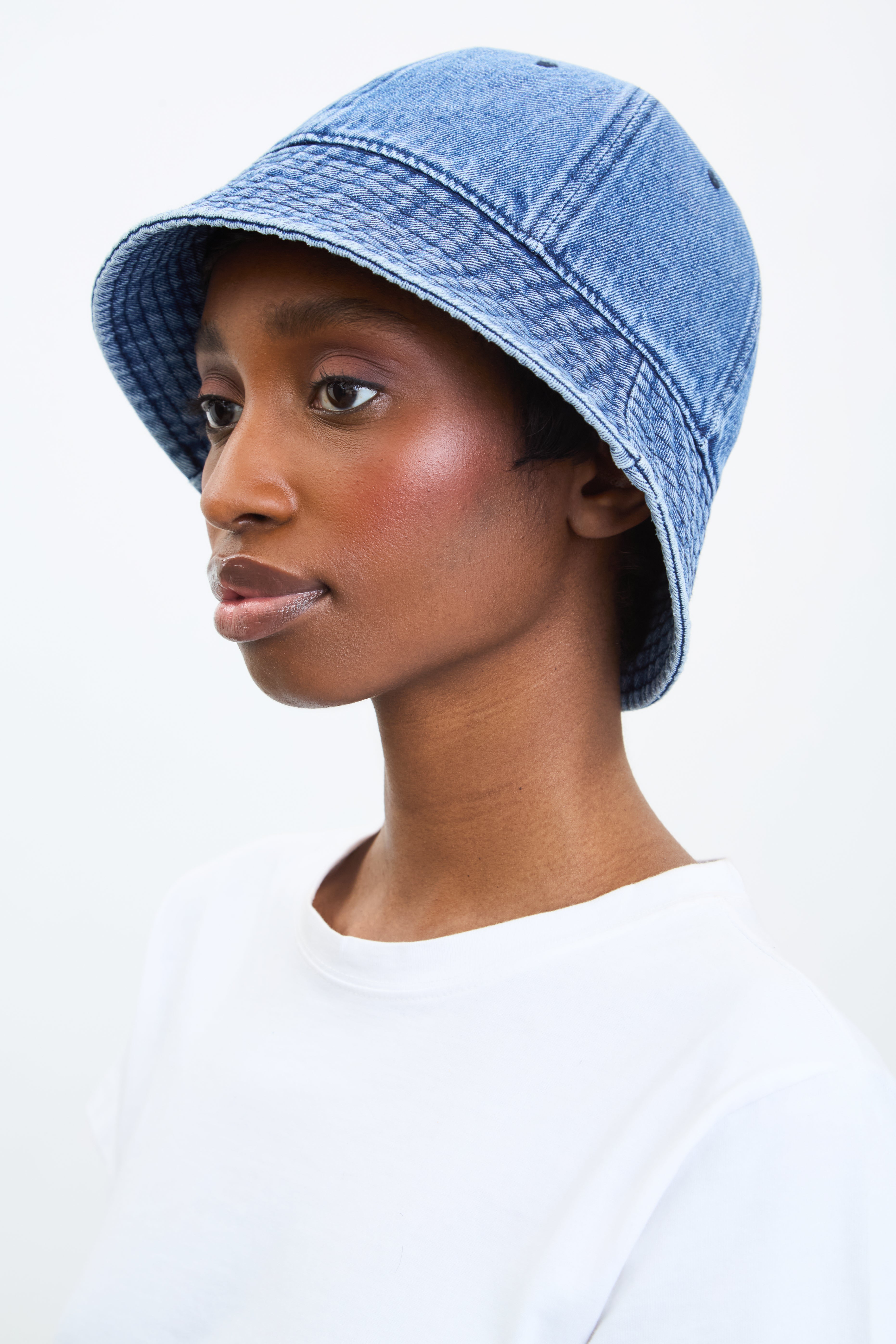 Mid blue denim round bucket hat_4