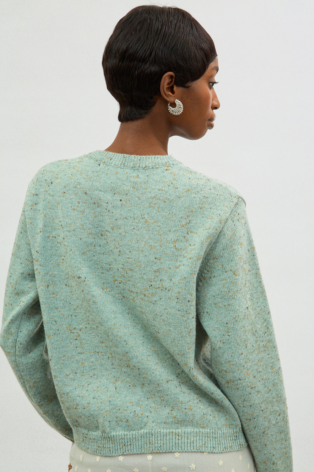 Mint green flecked wool blend jumper_2