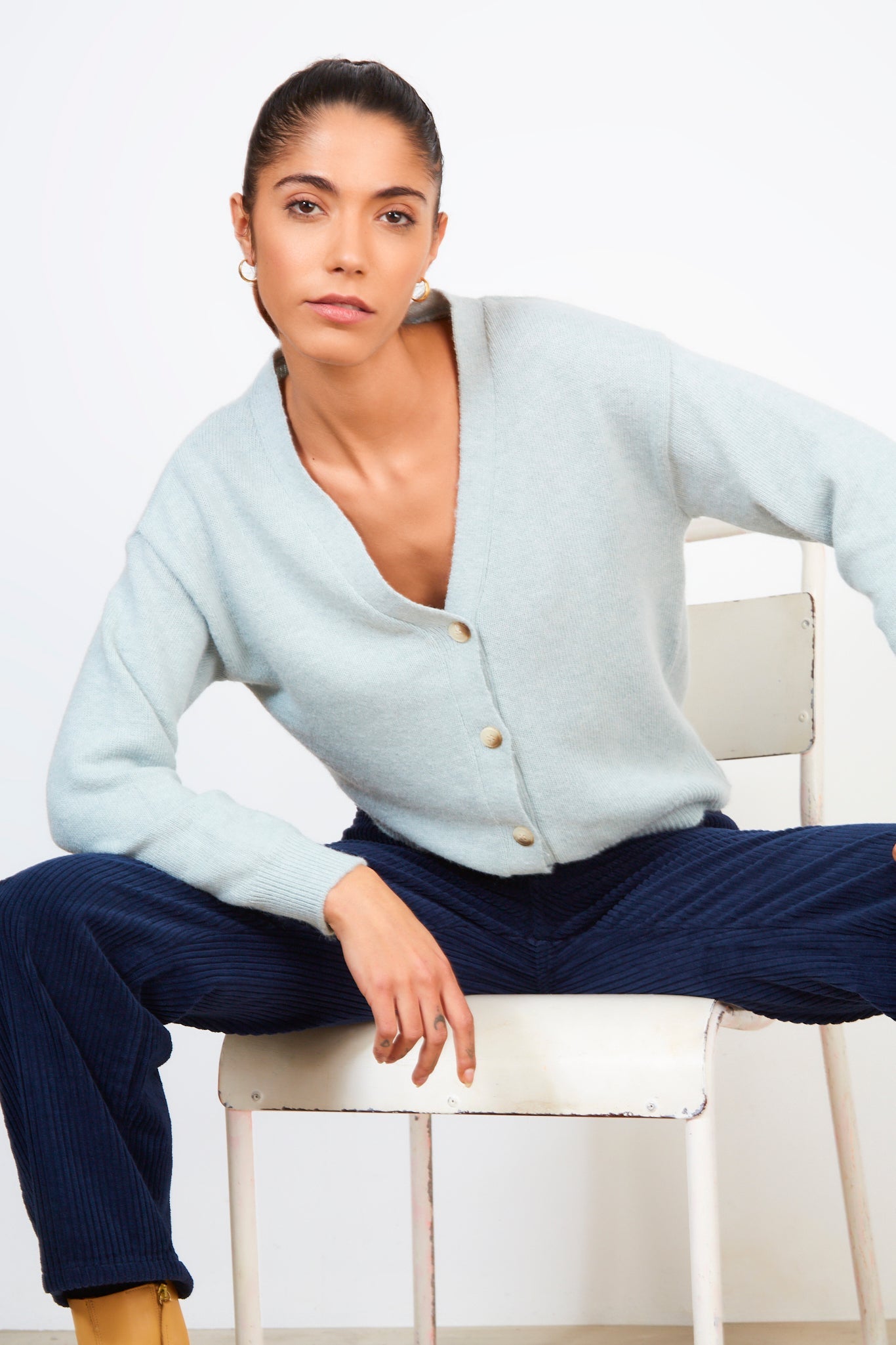 Mint alpaca blend cardigan_5