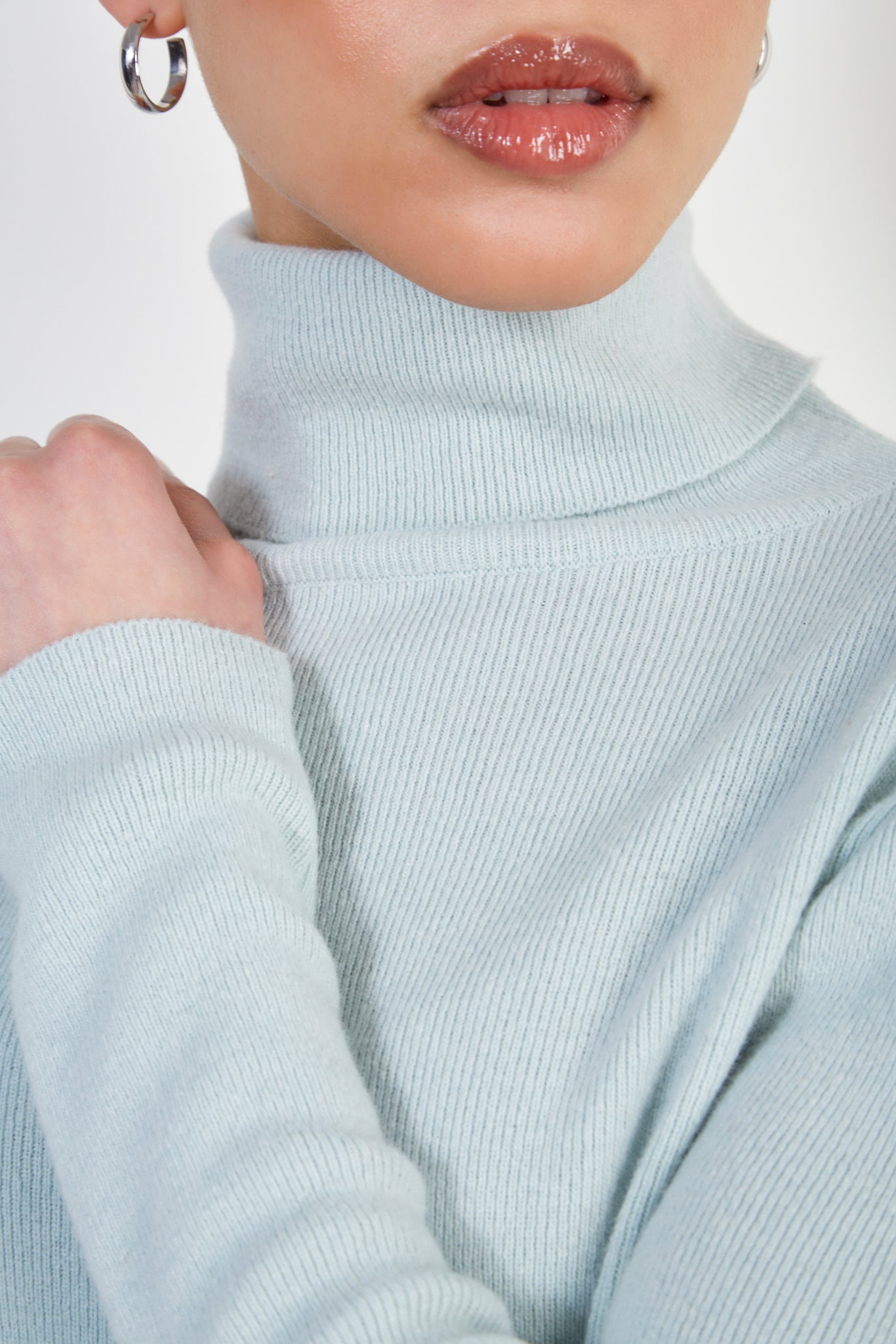 Mint green cashmere blend turtleneck_4