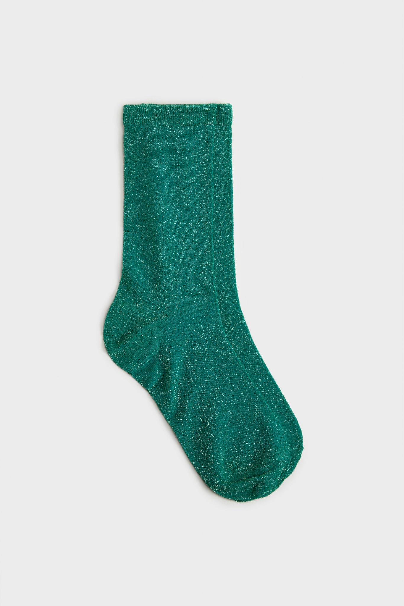 Mint green smooth glitter socks_2