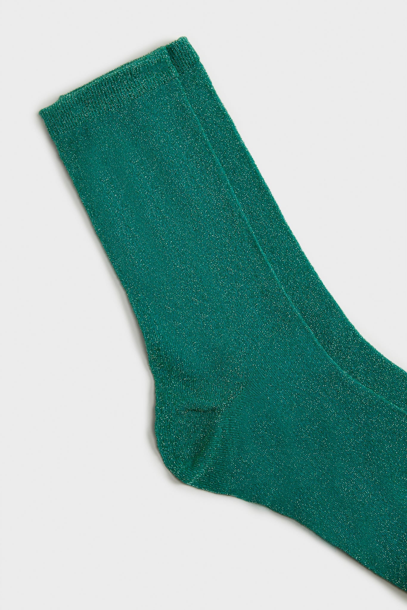 Mint green smooth glitter socks_3