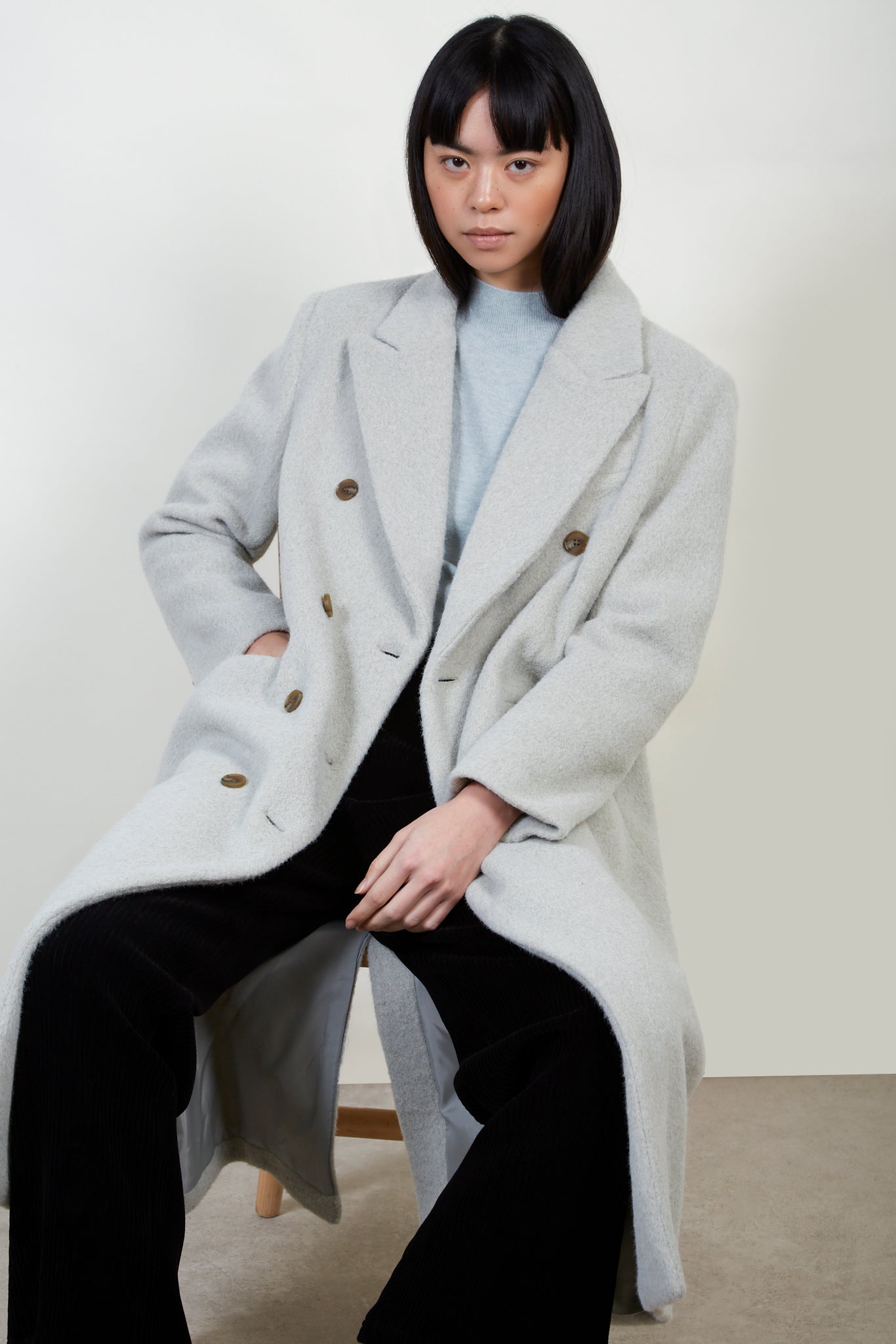 Mint soft wool blend double breasted coat_6