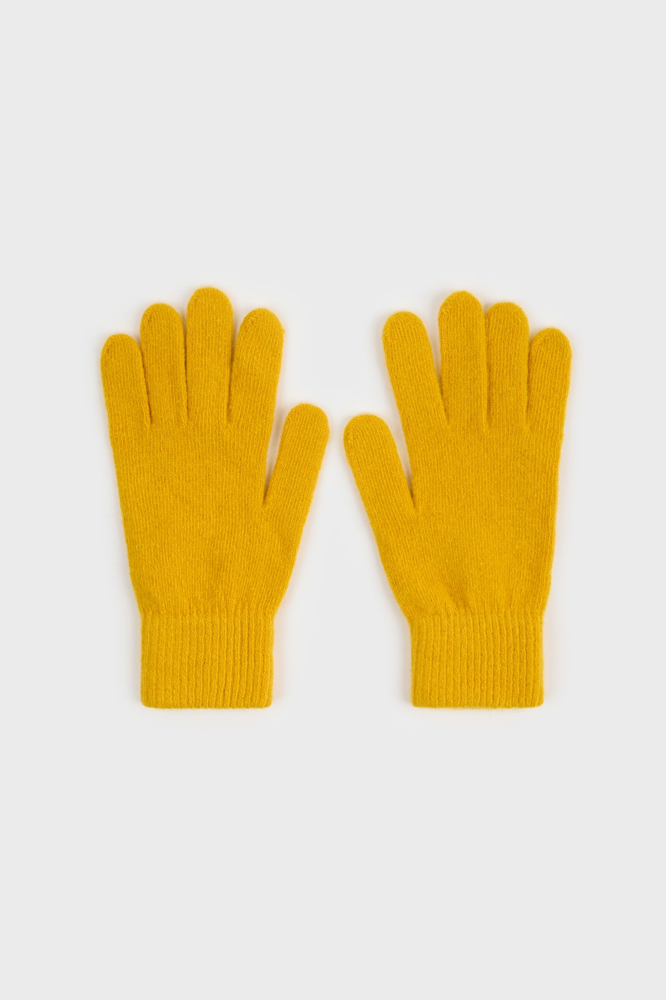 Mustard wool blend gloves_2