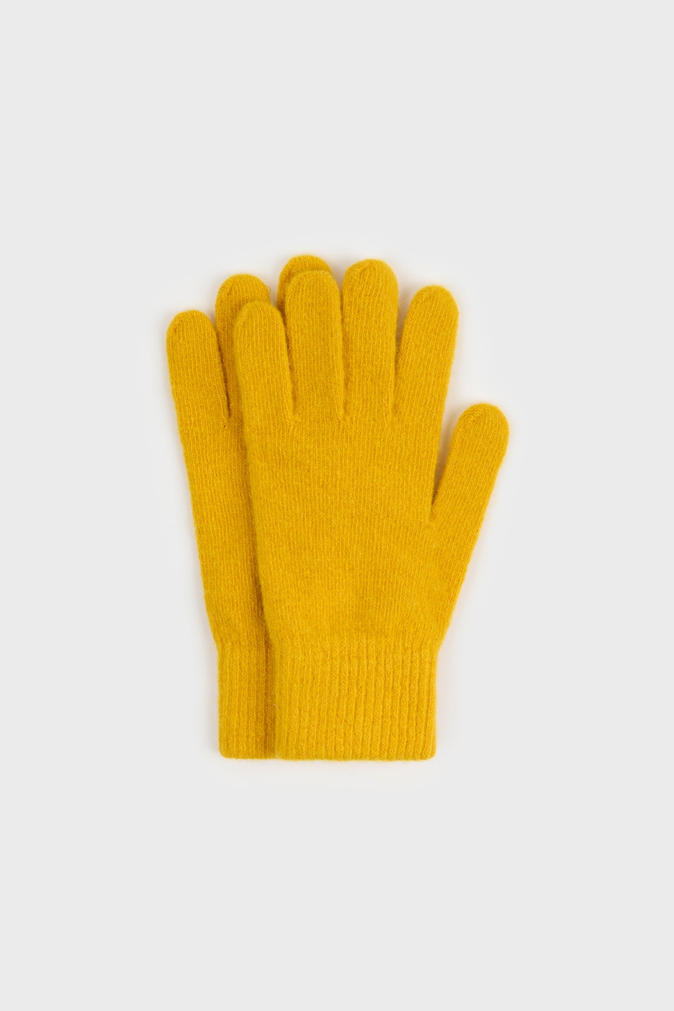 Mustard wool blend gloves_1