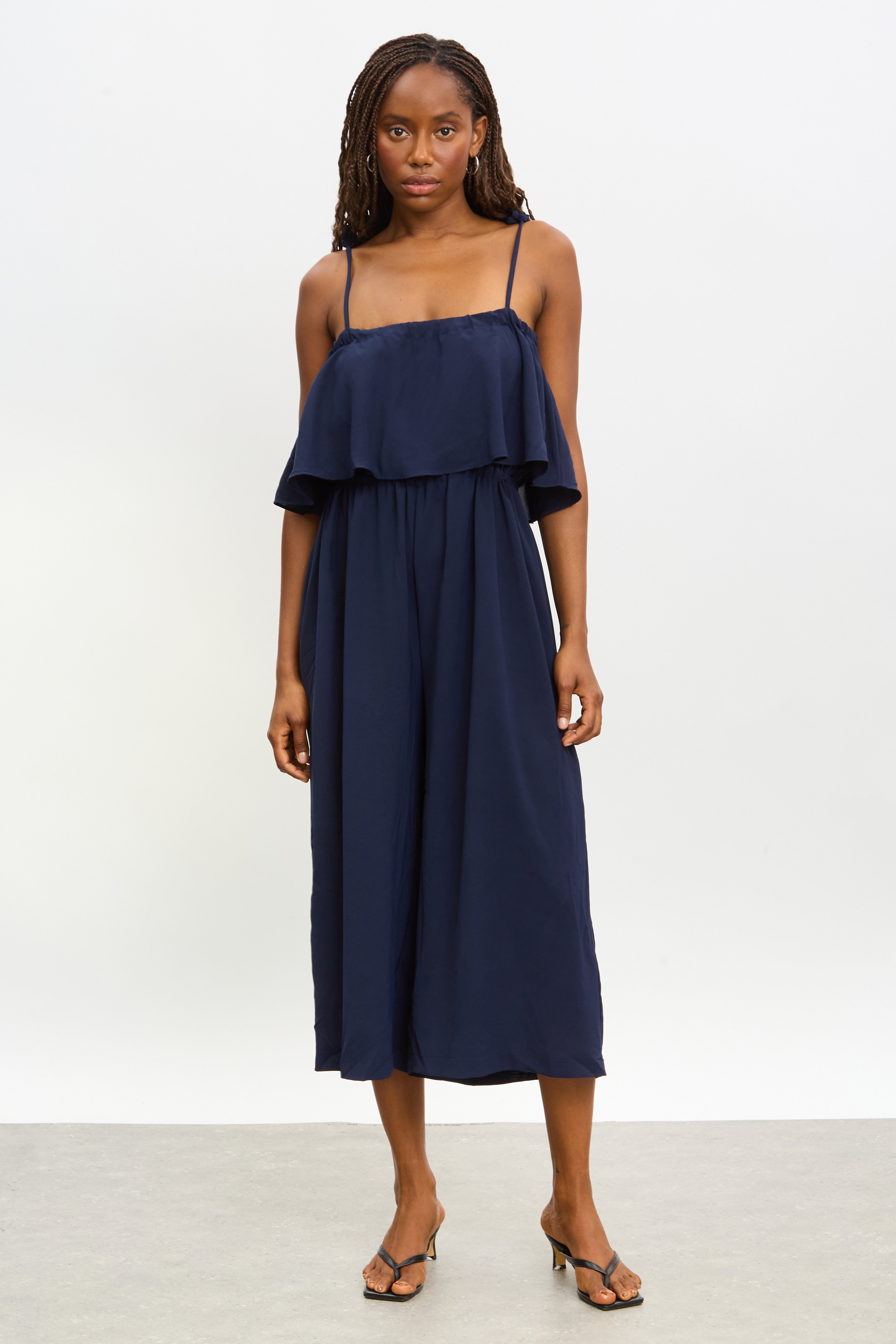 Navy floaty tie strap jumpsuit_1