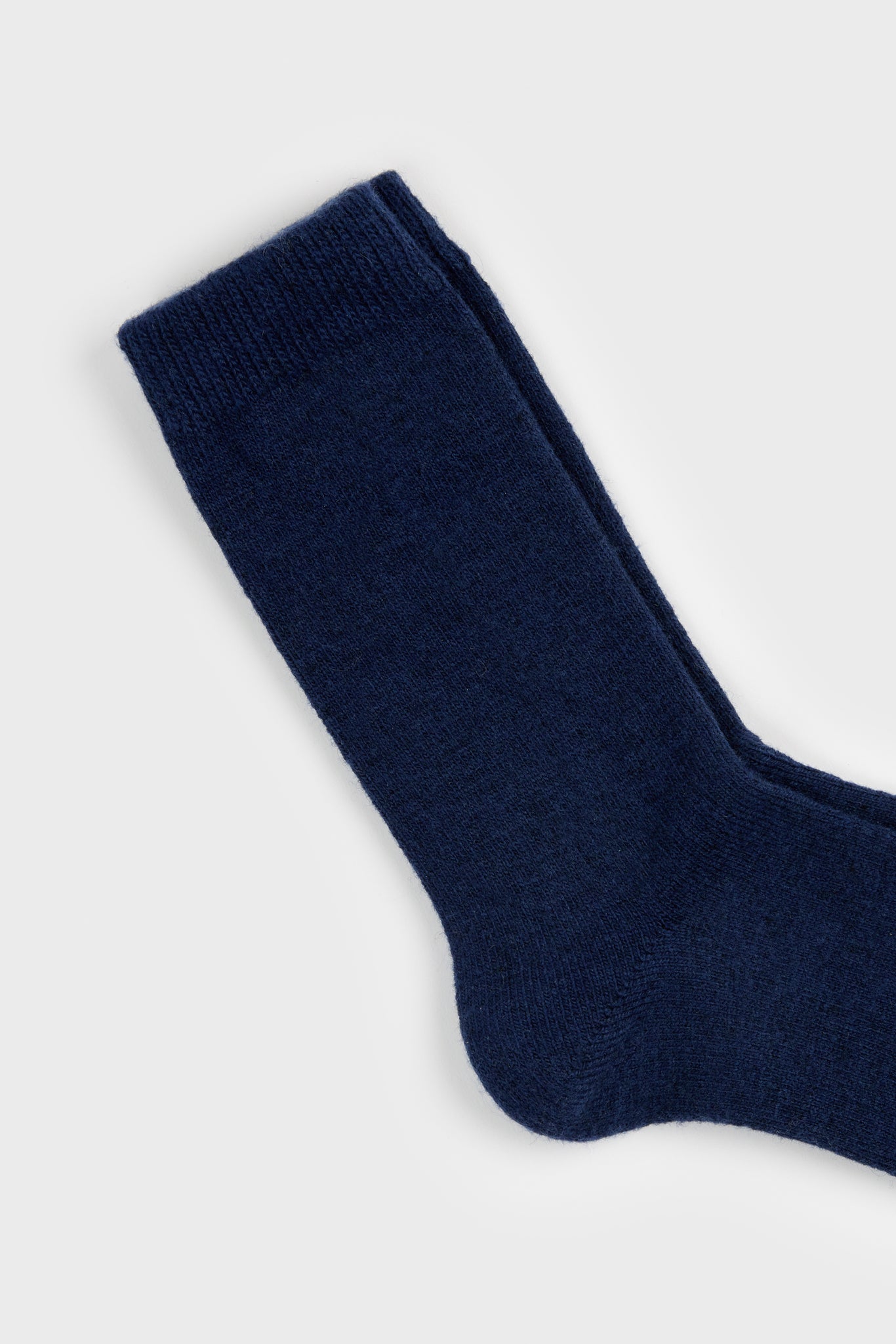 Navy smooth cashmere wool blend socks_2