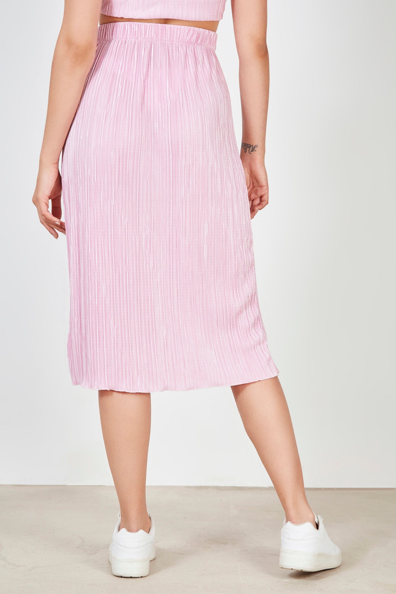 Pink ribbed skirt_2
