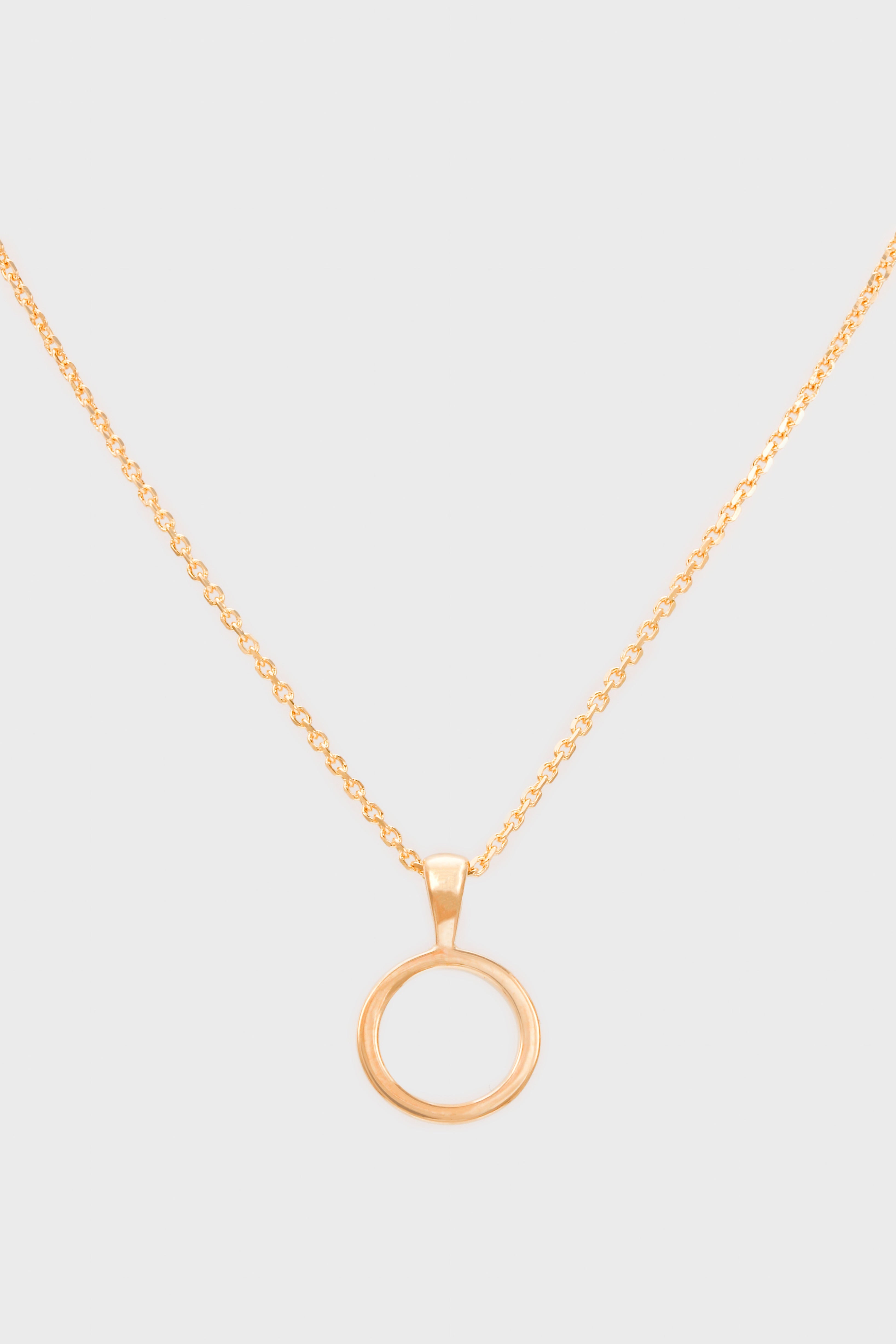 Charm necklace - Gold name initial letter 'O'_1