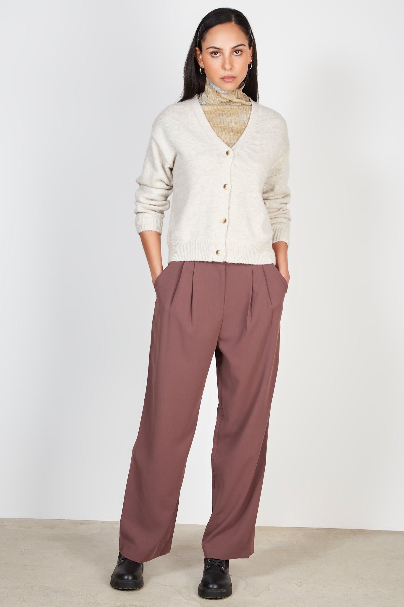 Oatmeal alpaca blend cardigan_3