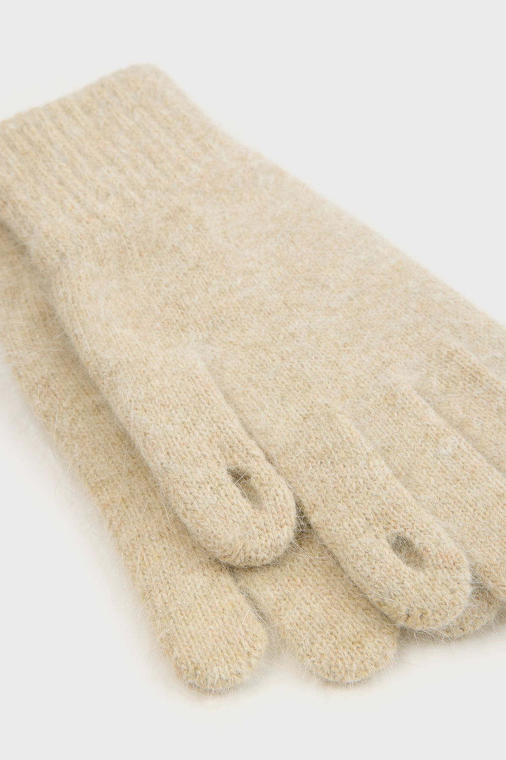 Oatmeal angora wool blend gloves_5
