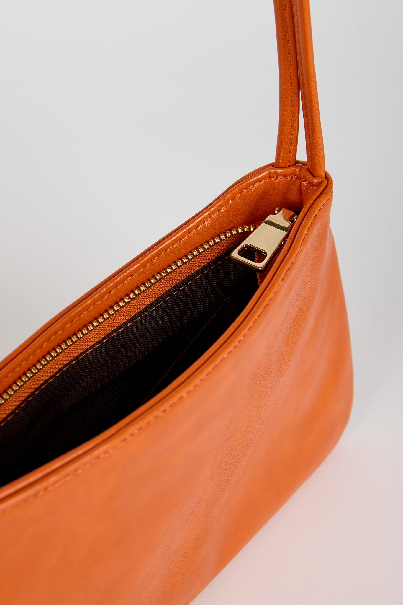 Orange vegan leather mini shoulder bag_3