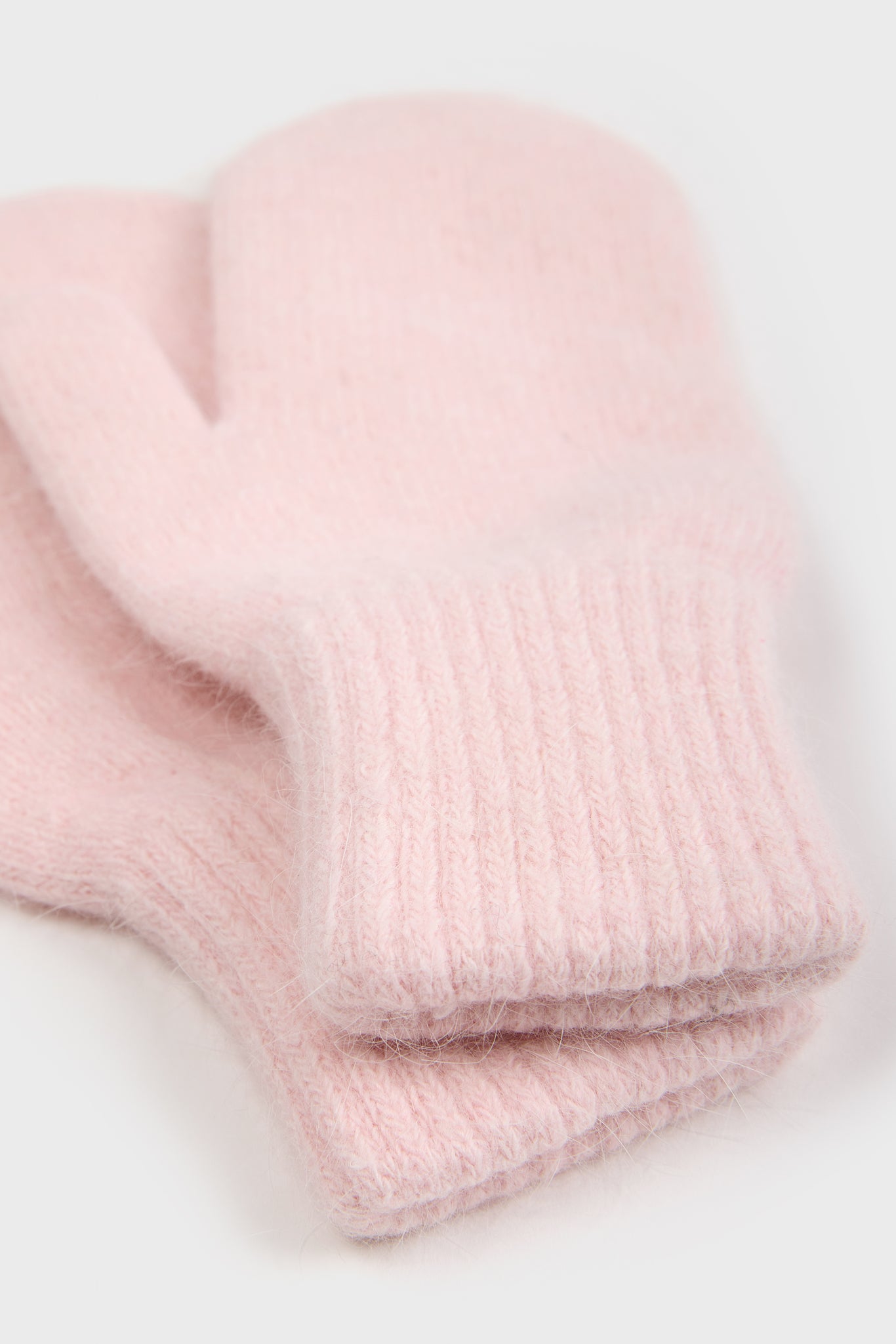 Pale pink angora wool blend mittens_3
