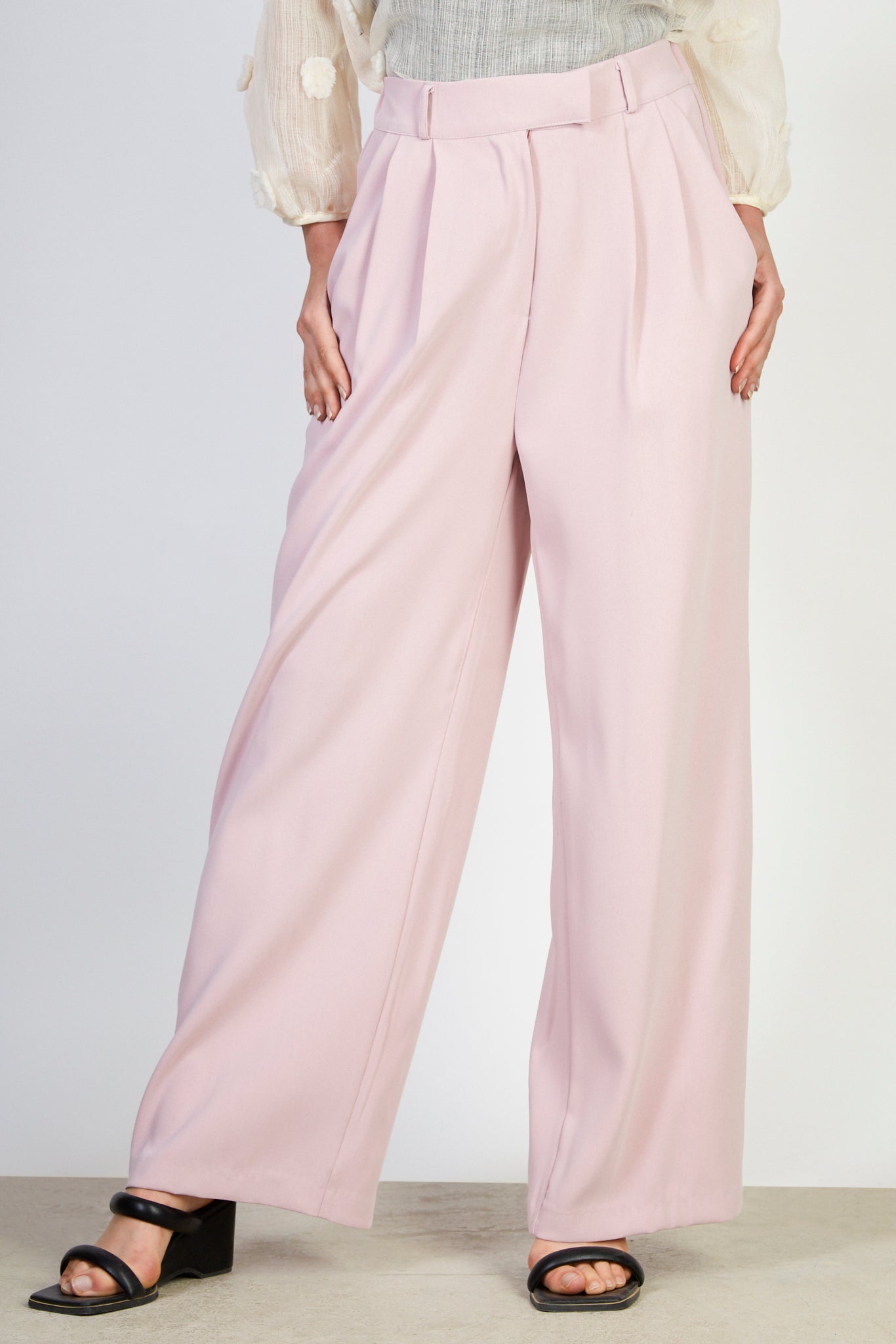Pale pink smart trousers_1