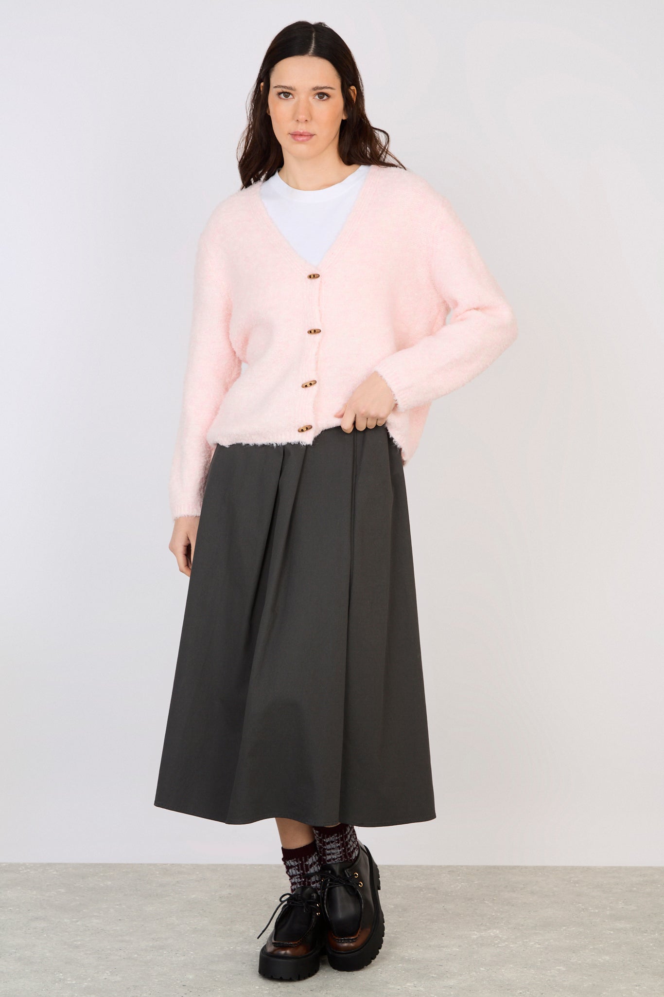 Pale pink toggle button cardigan_5