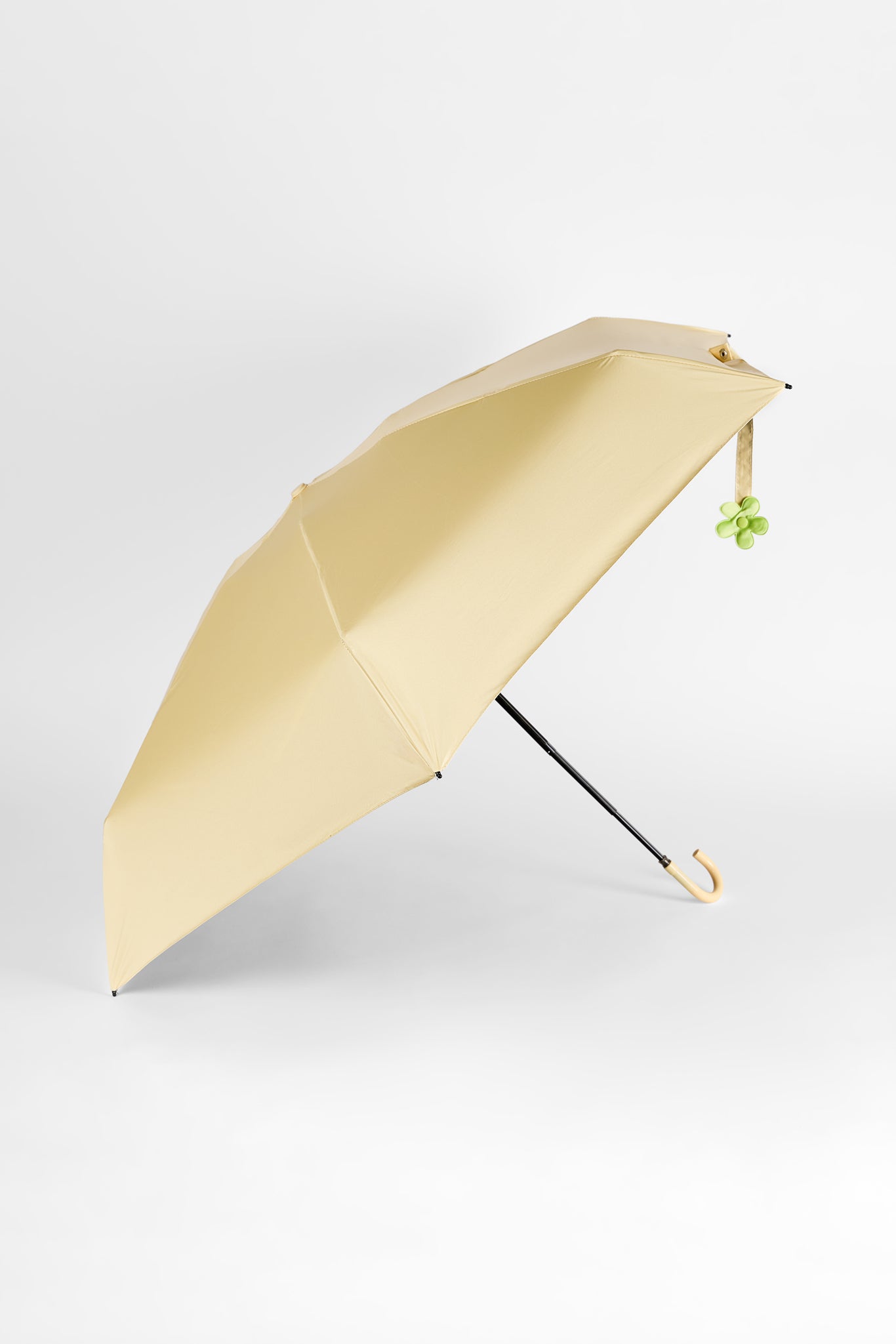 Pale yellow and lime green flower snap umbrella_2