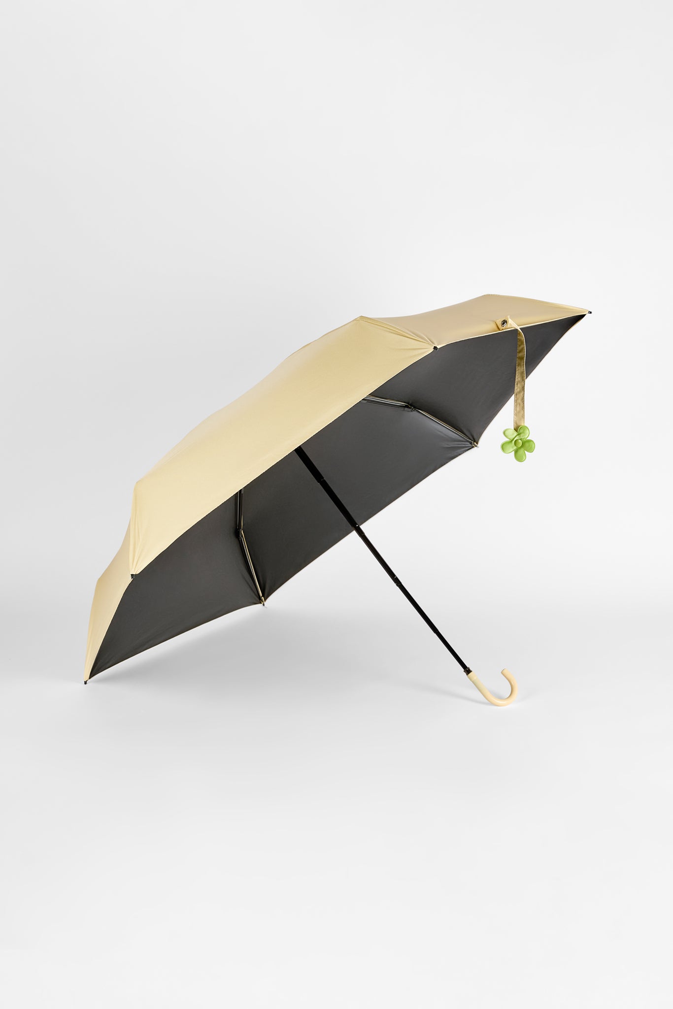 Pale yellow and lime green flower snap umbrella_3