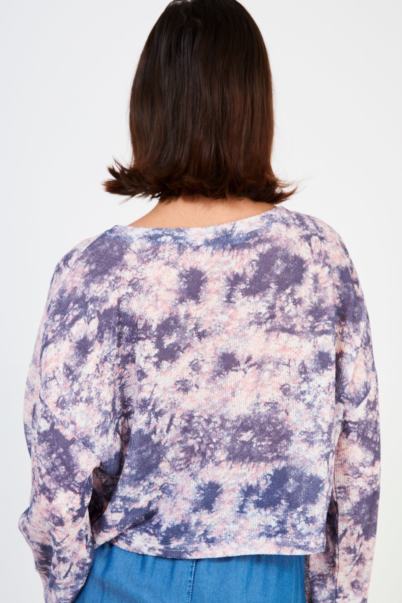 Pink and purple tie dye wide fit top_2