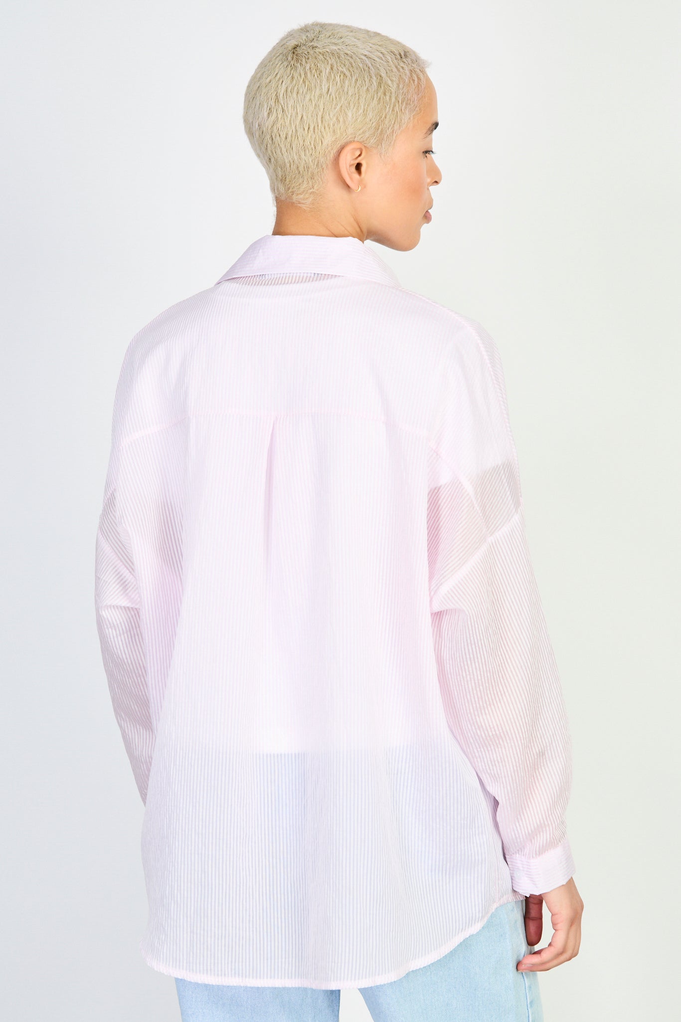 Pink and white thin striped relaxed fit shirt_2