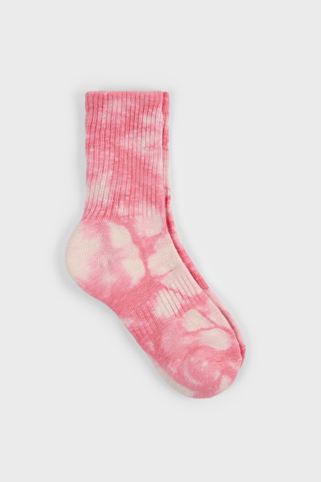 Pink and white tie dye socks_1