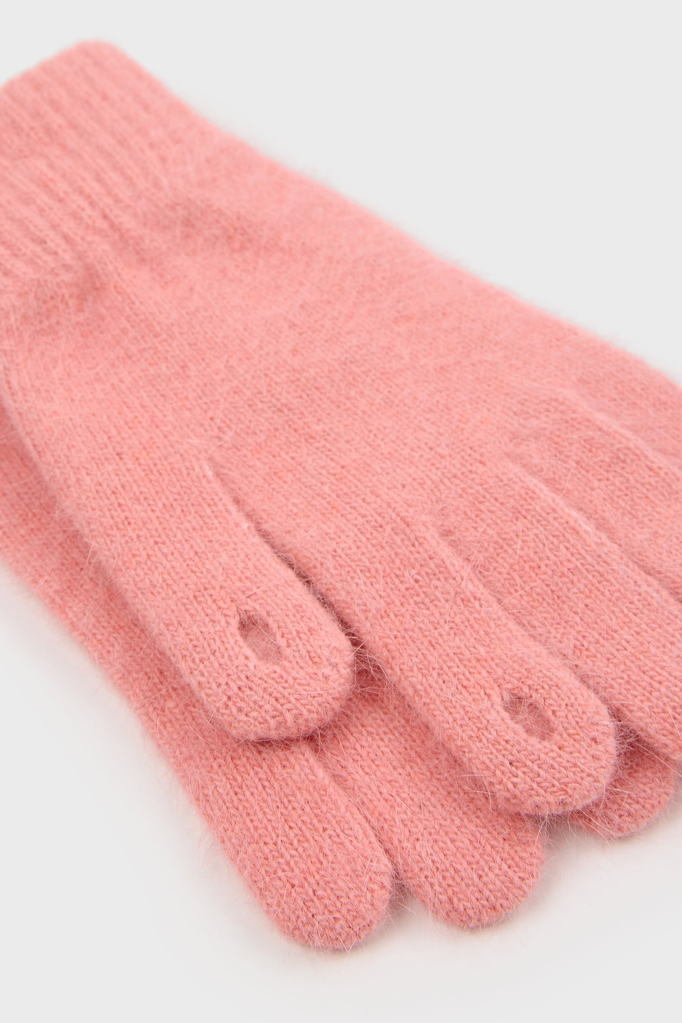 Pink angora wool blend gloves_4