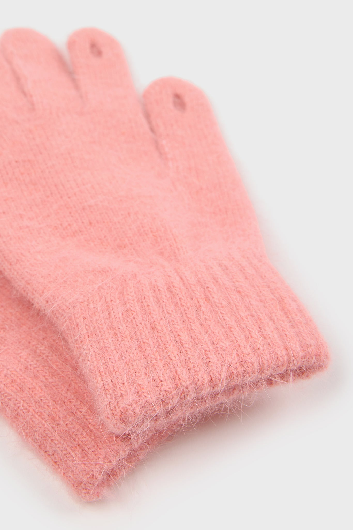 Pink angora wool blend gloves_5